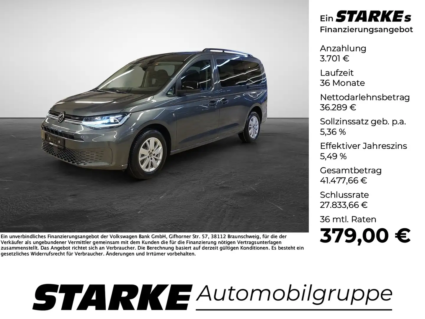 Volkswagen Caddy Maxi 1.5 TSI DSG Life 7-Sitzer Gris - 1
