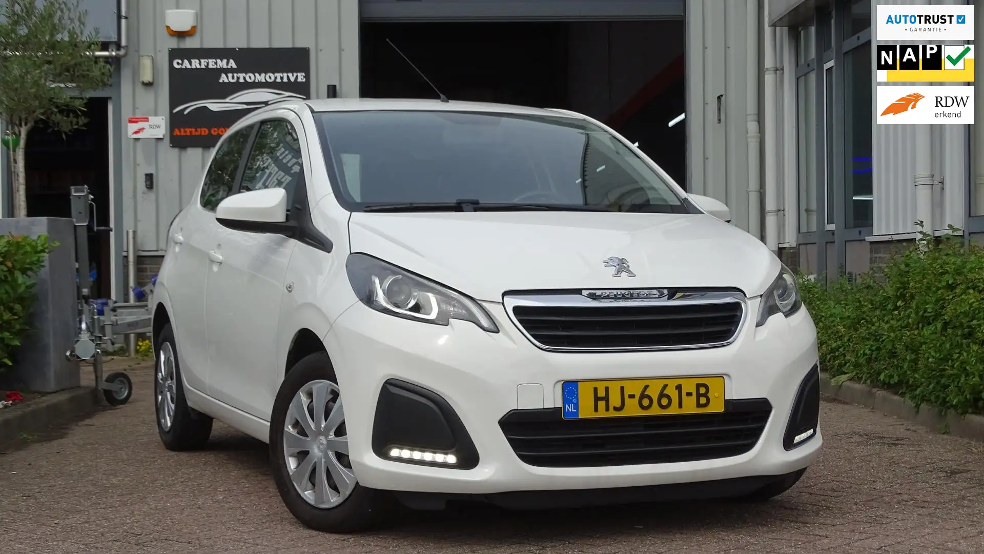 Peugeot 108 1.0 e-VTi Active • 5-Deurs Airco Led Bluetooth BTW Blanc - 1