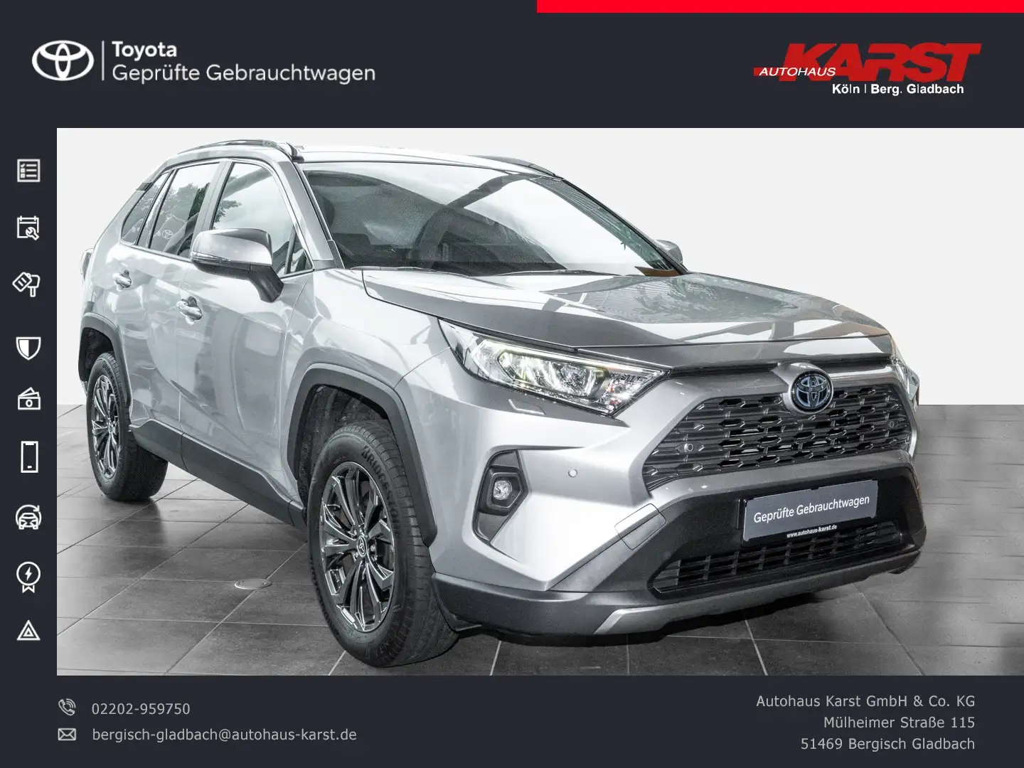Toyota RAV 4 RAV4 2.5l Hybrid Team Deutschland Carplay*LED* Argento - 1