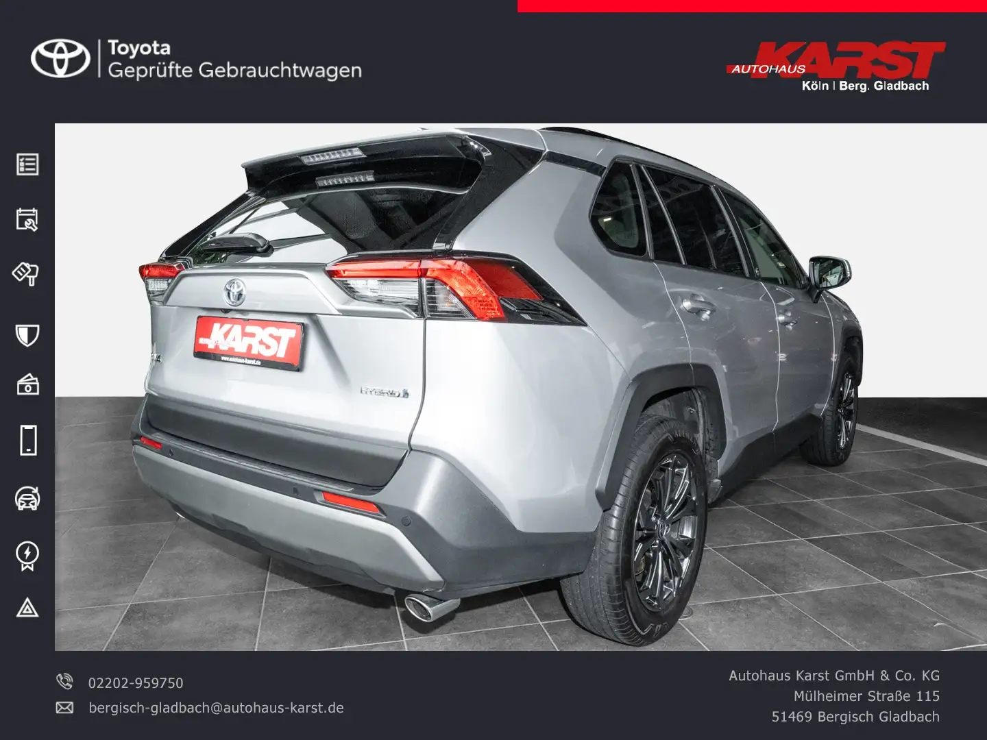 Toyota RAV 4 RAV4 2.5l Hybrid Team Deutschland Carplay*LED* Argento - 2