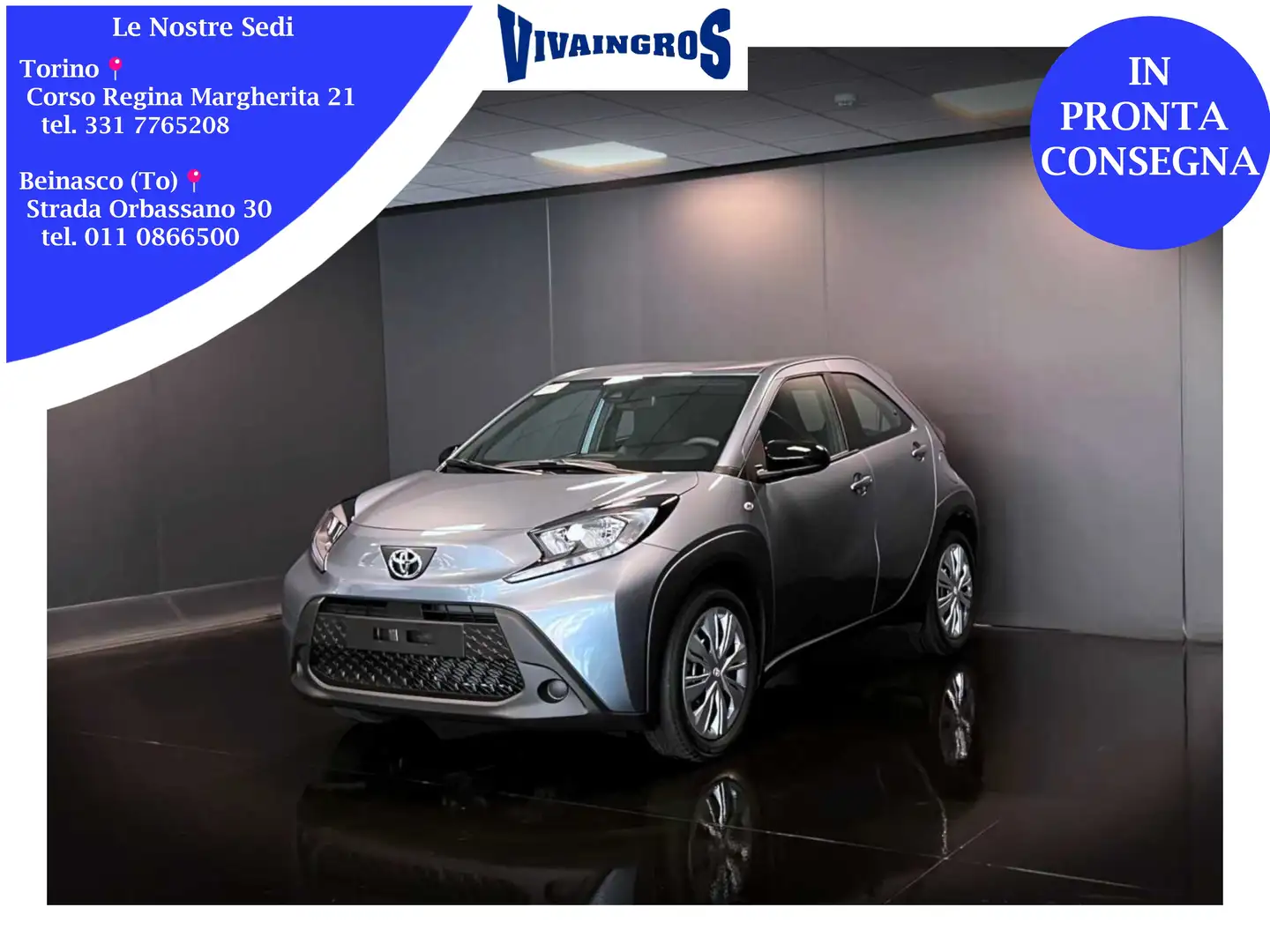 Toyota Aygo X 1.0 VVT-i 72CV 5 porte Active / IN PRONTA CONSEGNA Grijs - 1