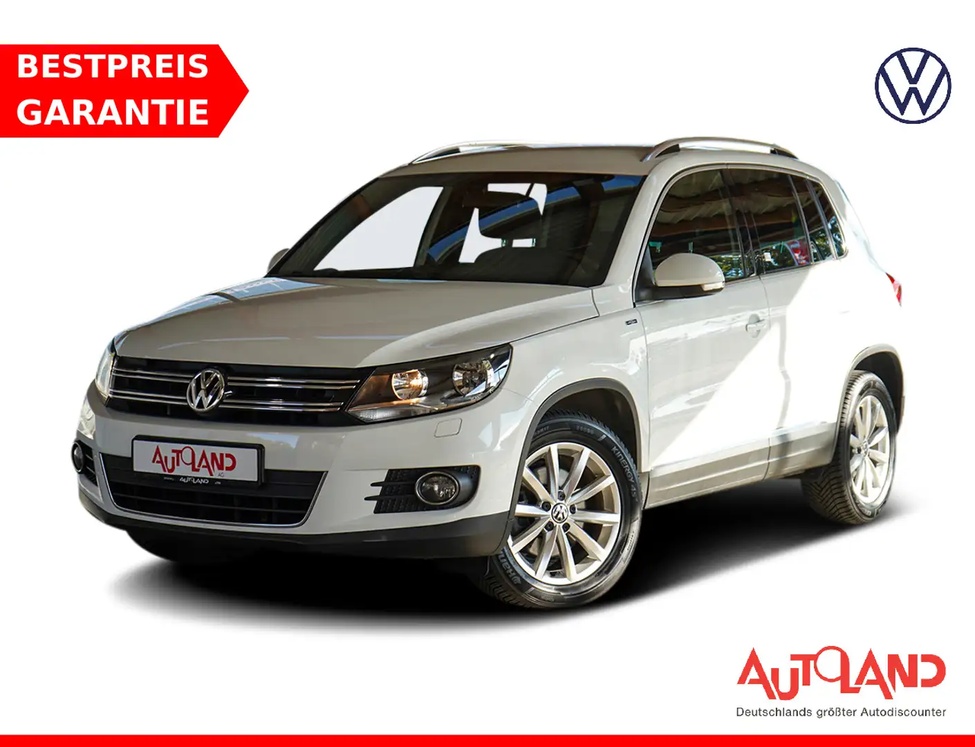 Volkswagen Tiguan 2.0 TDI Lounge Navi AHK PDC Bluetooth AUX Blanc - 1