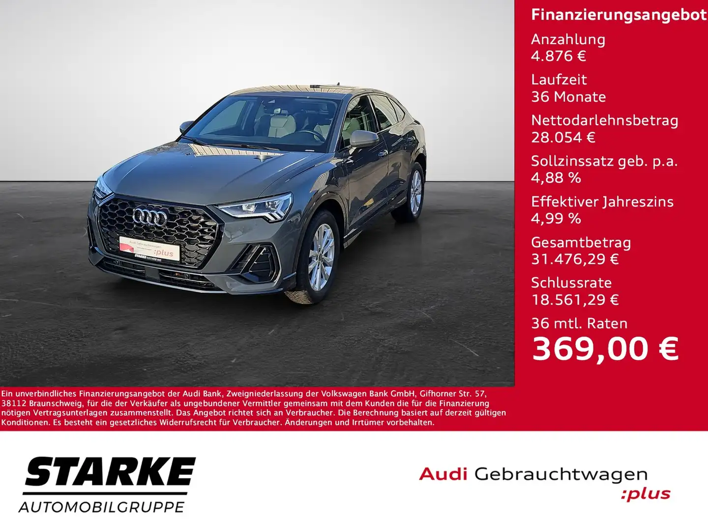 Audi Q3 Sportback 45 TFSI e S tronic NaviPlus LED APS-P... Grau - 1
