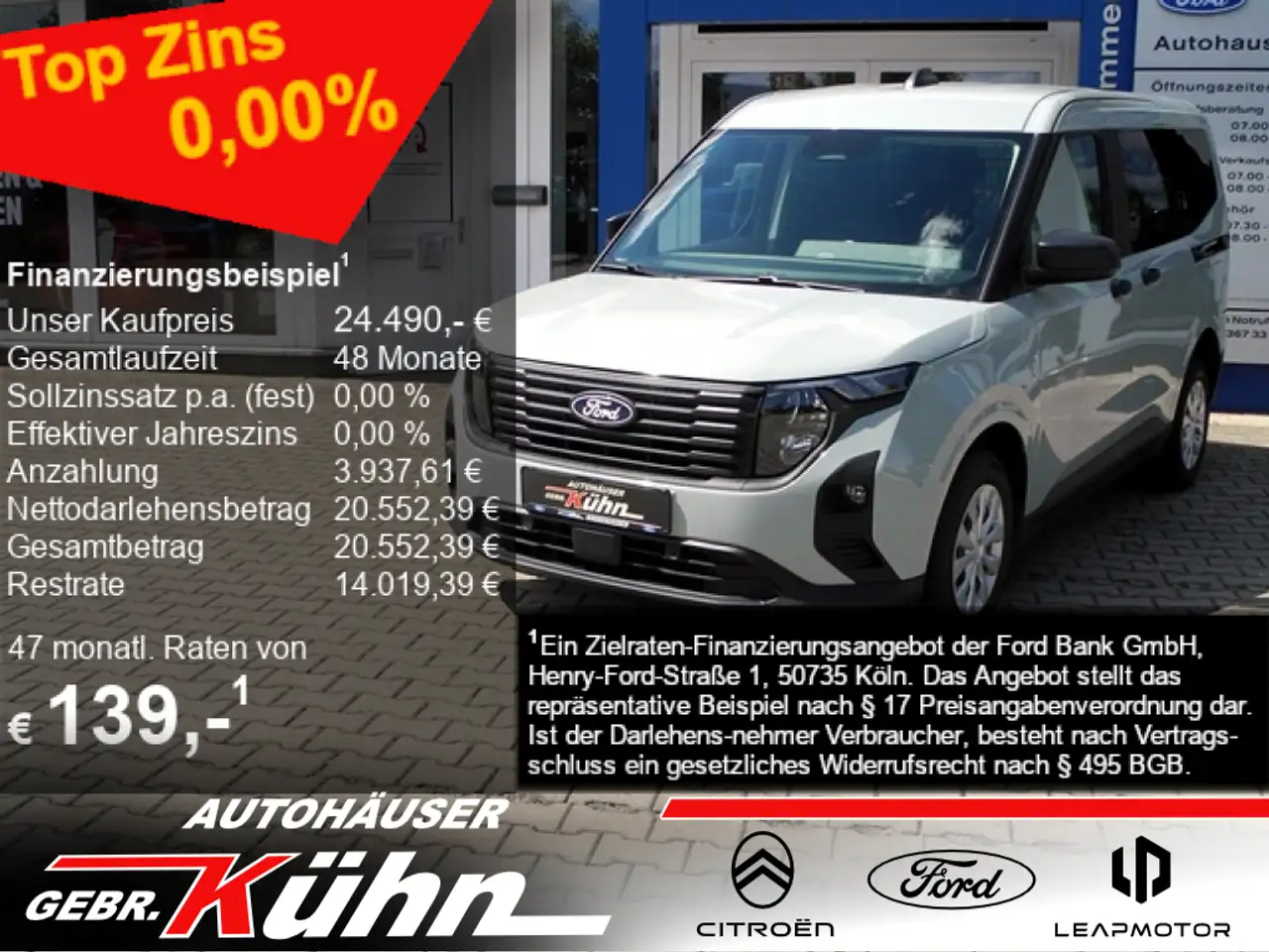 Ford Transit Courier 1,0 Trend - AHK, Winter-Pak., Allw., Kamera, PDC — photo 1 of 13