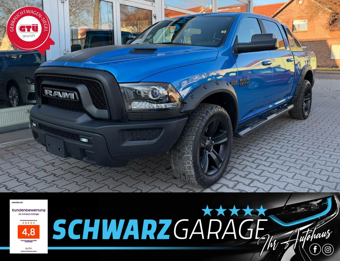 Dodge RAM 1500*5,7L HEMI*WARLOCK*4X4* Blauw - 1