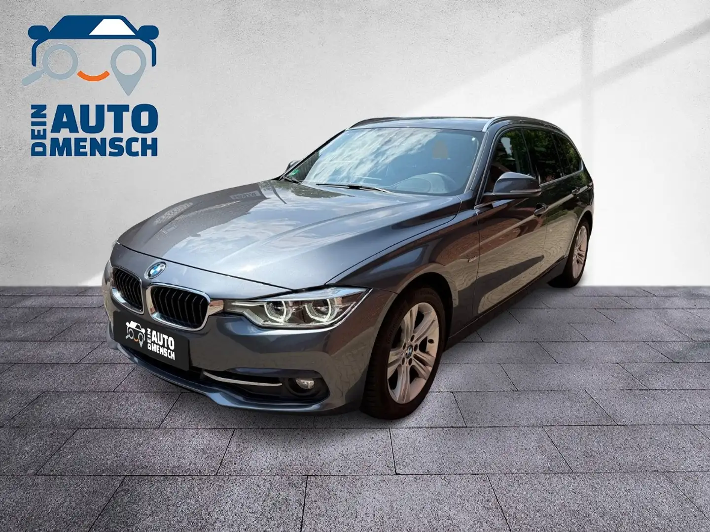 BMW 318 d Touring AHK HUD SHZ Navi LED Sport Line Gris - 1