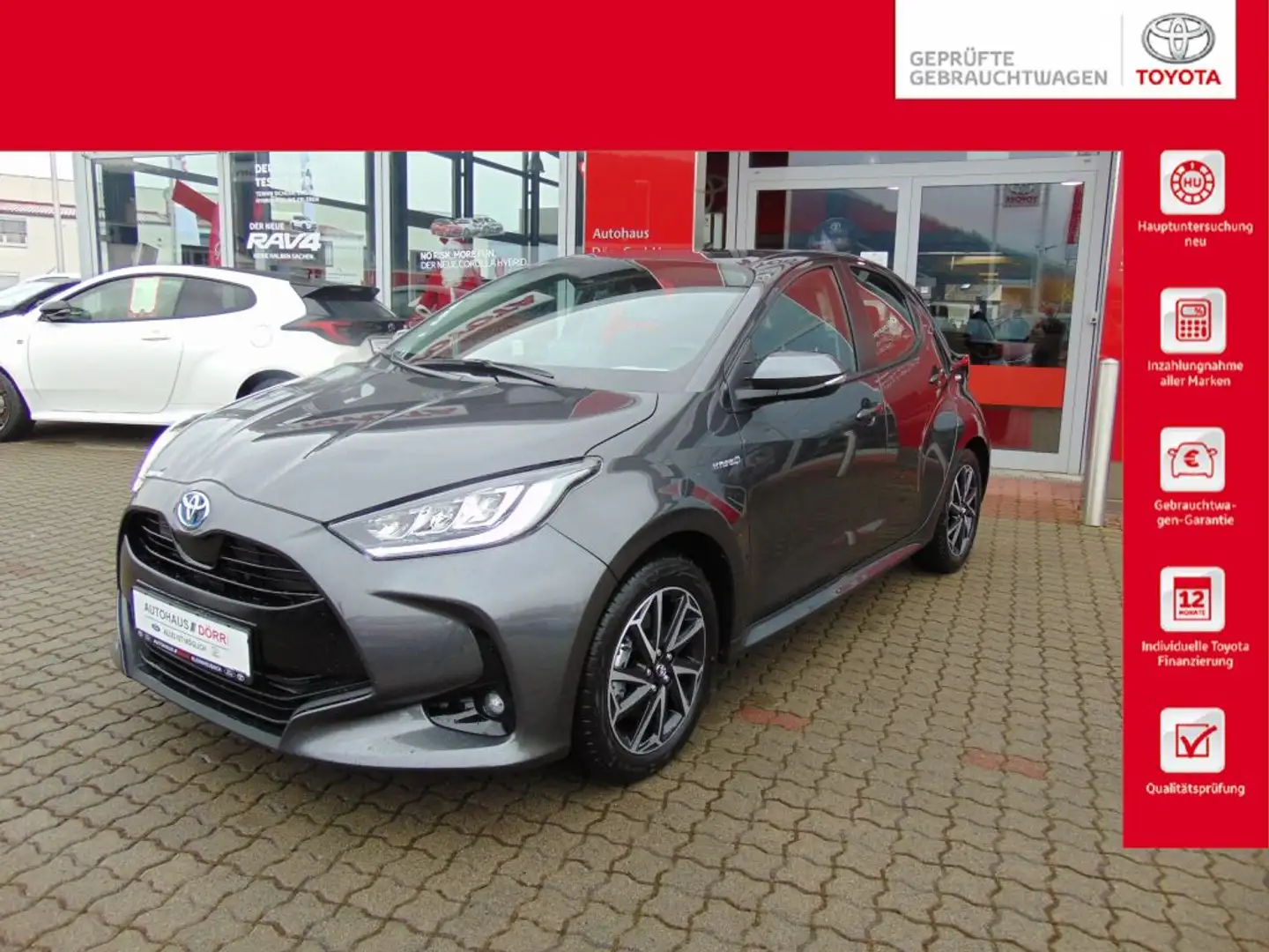 Toyota Yaris Hybrid 1.5 VVT-i Team Deutschland+Comfort Paket Grau - 1