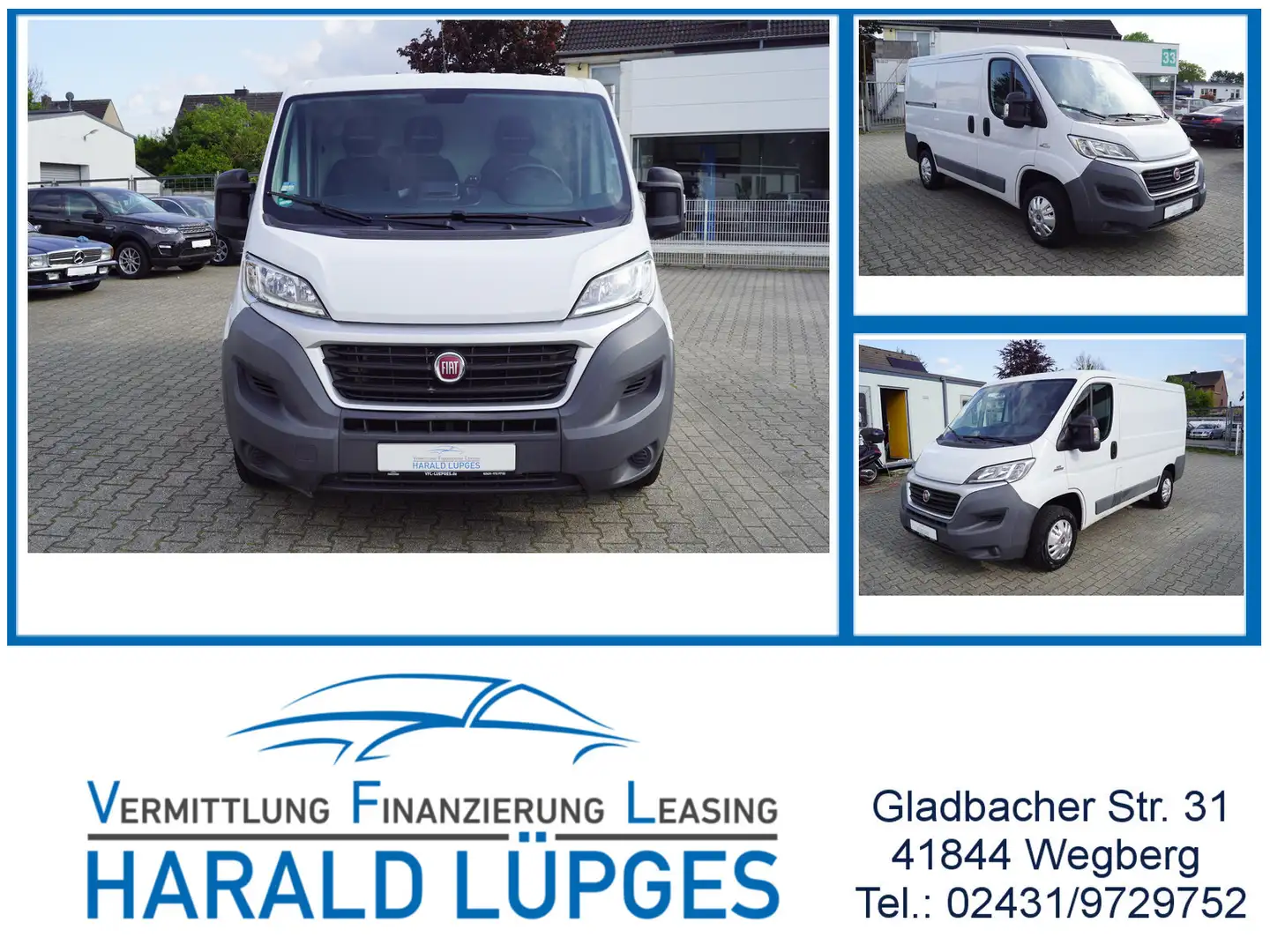 Fiat Ducato 120 L1H1 , Klima, AHK, 3-Sitze, Funk-ZV Bílá - 1