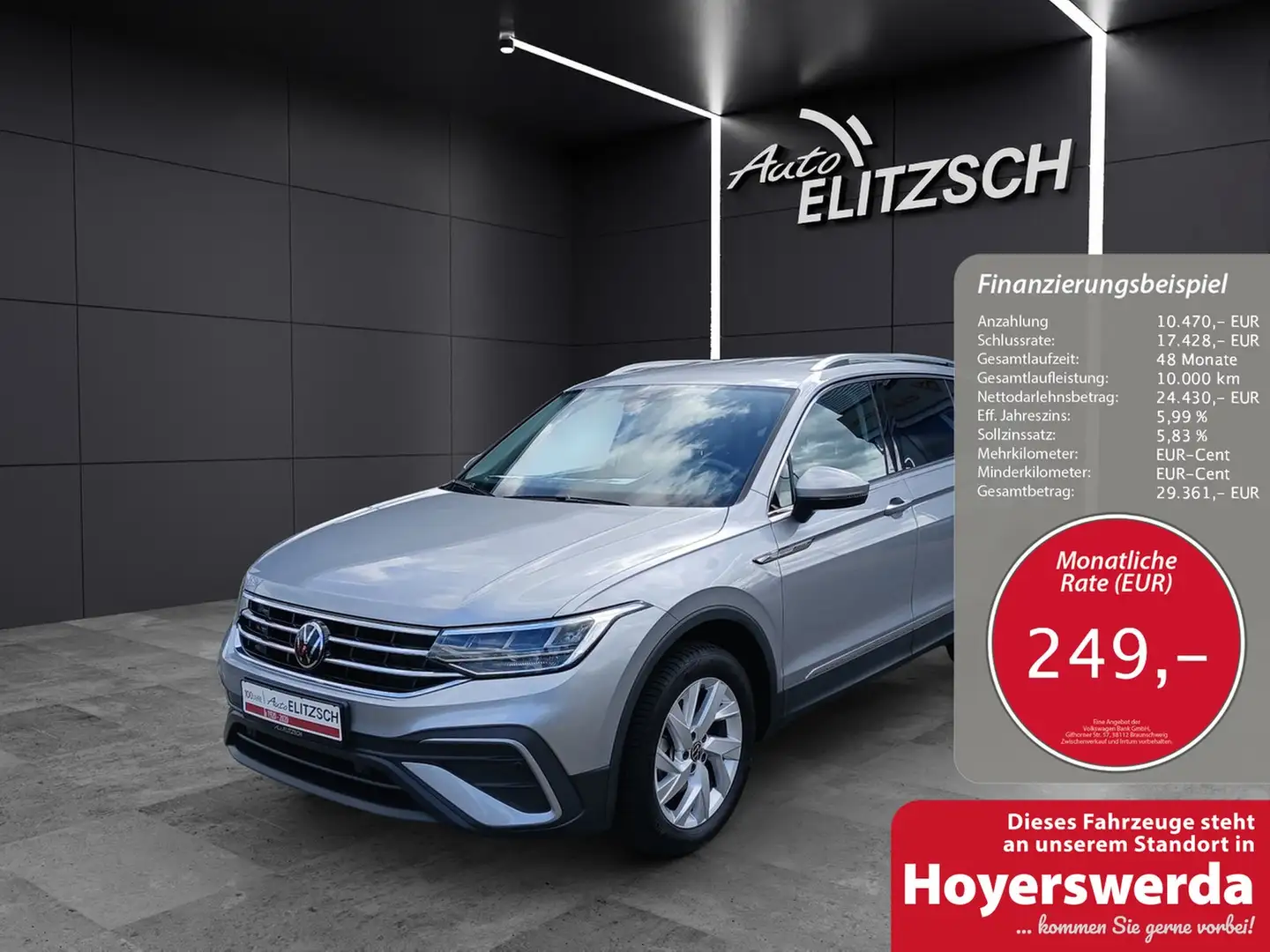 Volkswagen Tiguan Allspace TSI Life DSG 7-Si LED AHK Navi AID ACC PDC SH Silber - 1