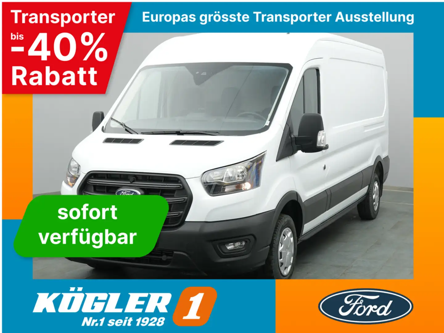 Ford Transit Kasten 310 L3H2 Trend 130PS/Klima Weiß - 1
