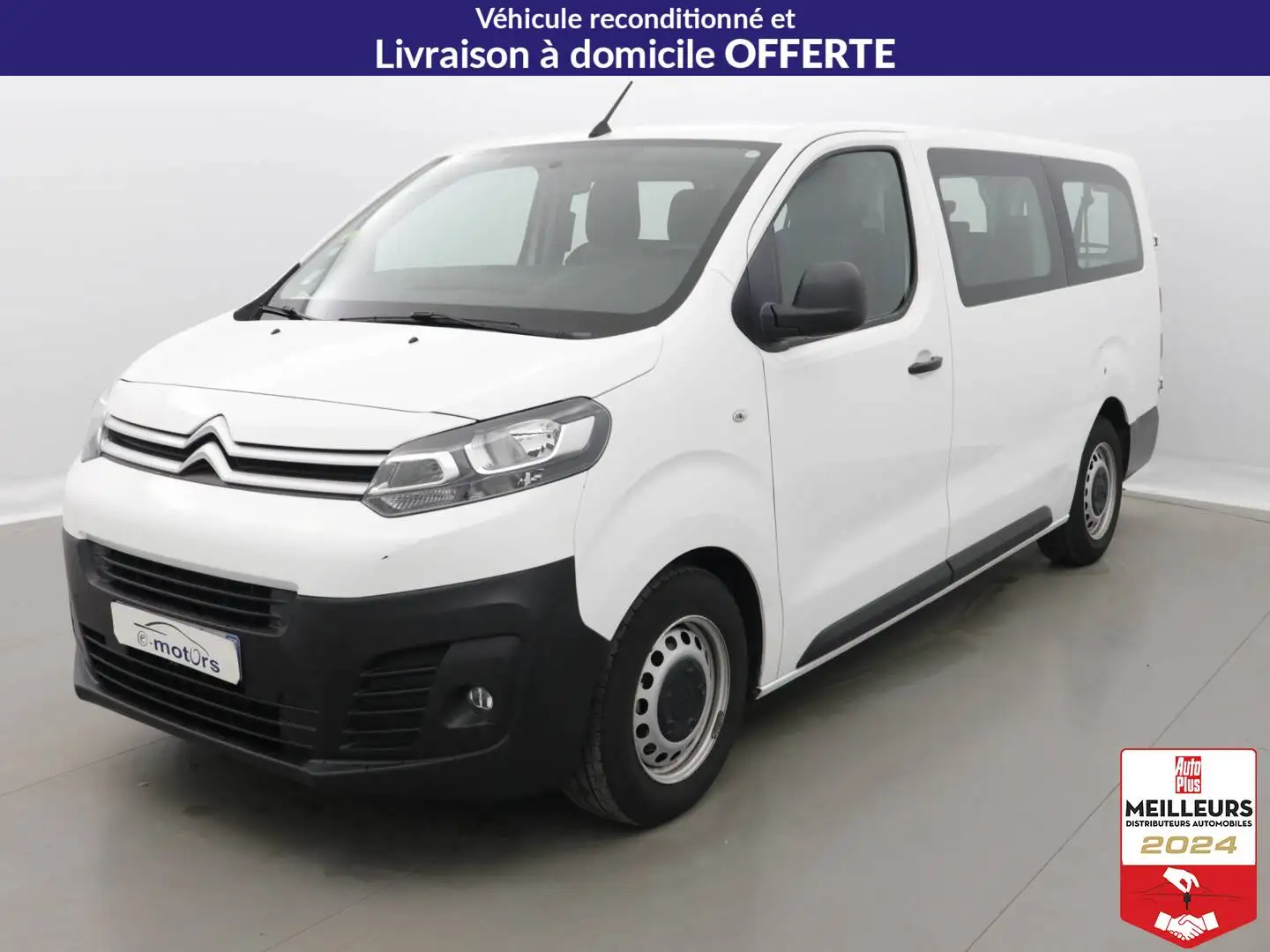 Citroen Jumpy Jumpy XL BlueHDi 120 Confort +9Pl +PDC AR Blanc - 1