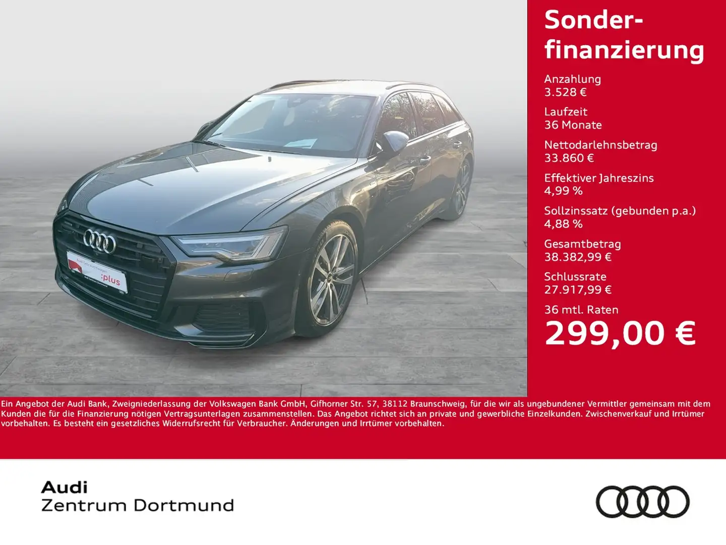 Audi A6 Avant 45 quattro S LINE BLACKPAK 360°CAM LM19 Grau - 1