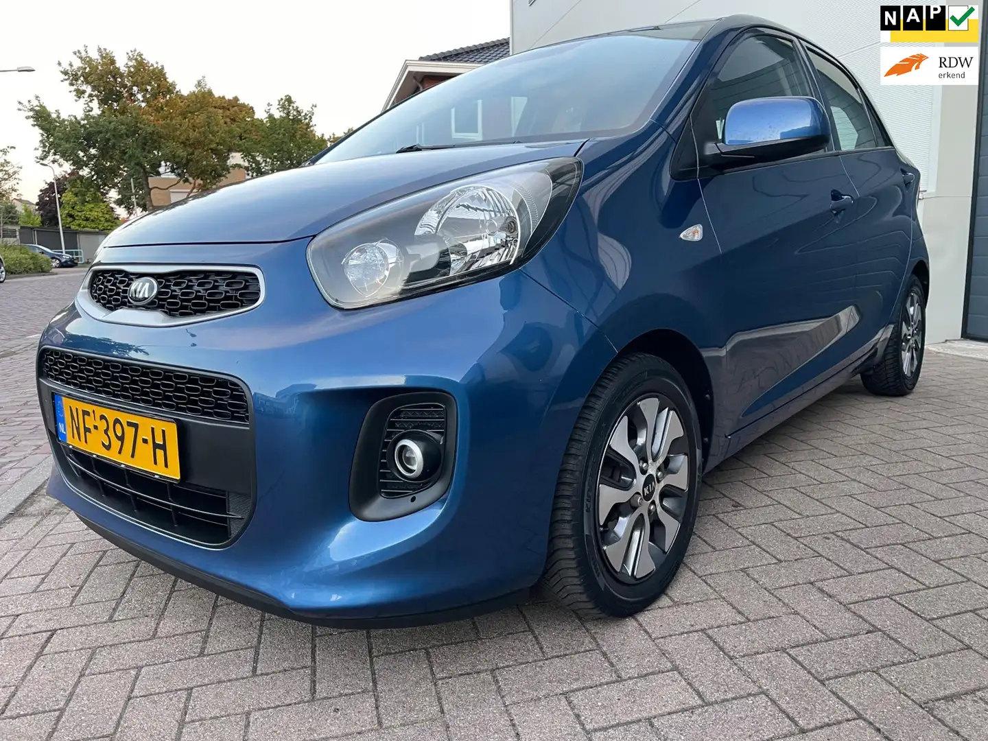 Kia Picanto 1.0 CVVT EconomyPlusLine/1eigenaar/Navi/Camera/AUX Blauw - 1
