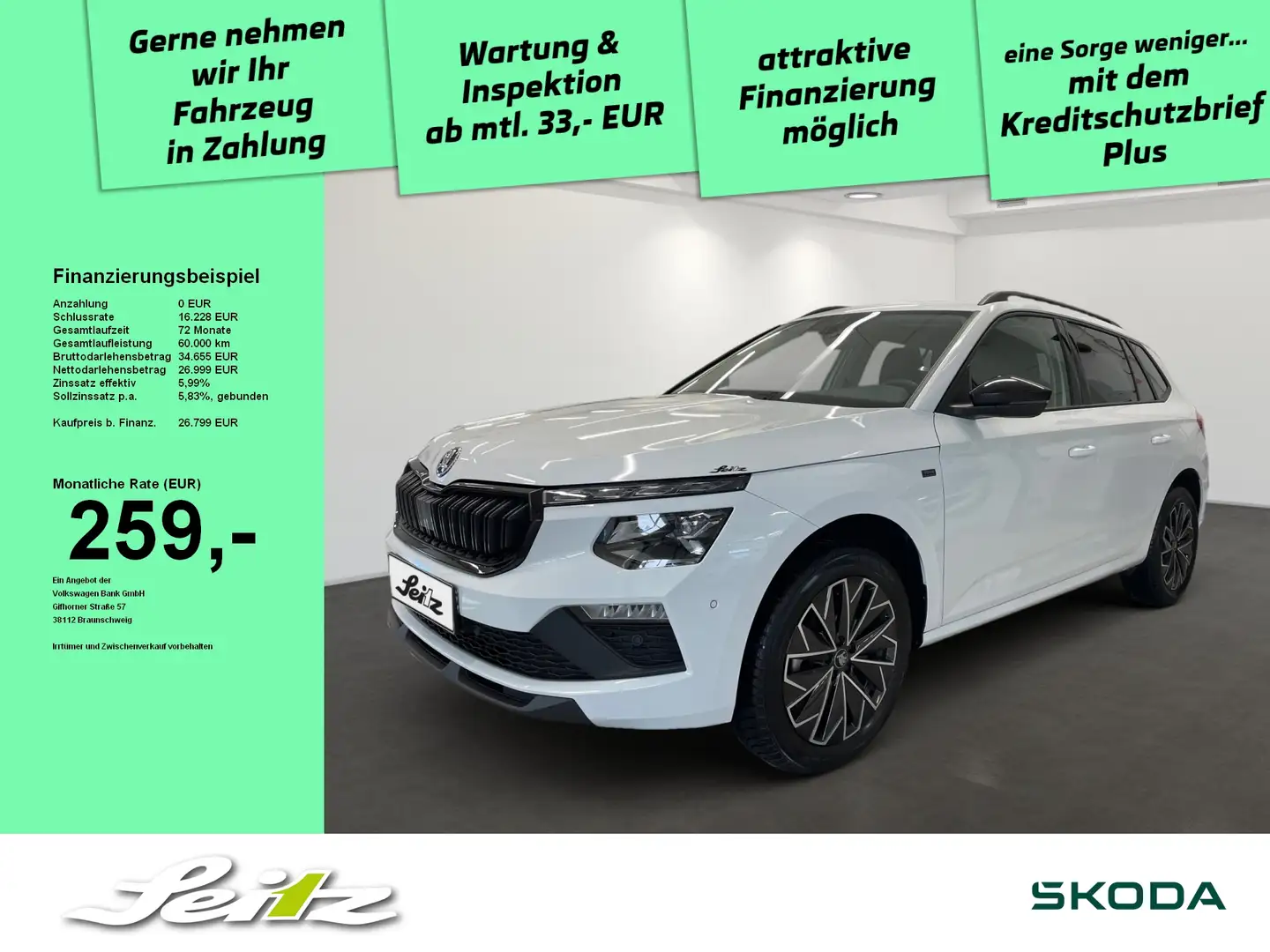 Skoda Kamiq 1.5 TSI Selection *MATRIX*KAMERA*NAVI*SITZH* Blanc - 1