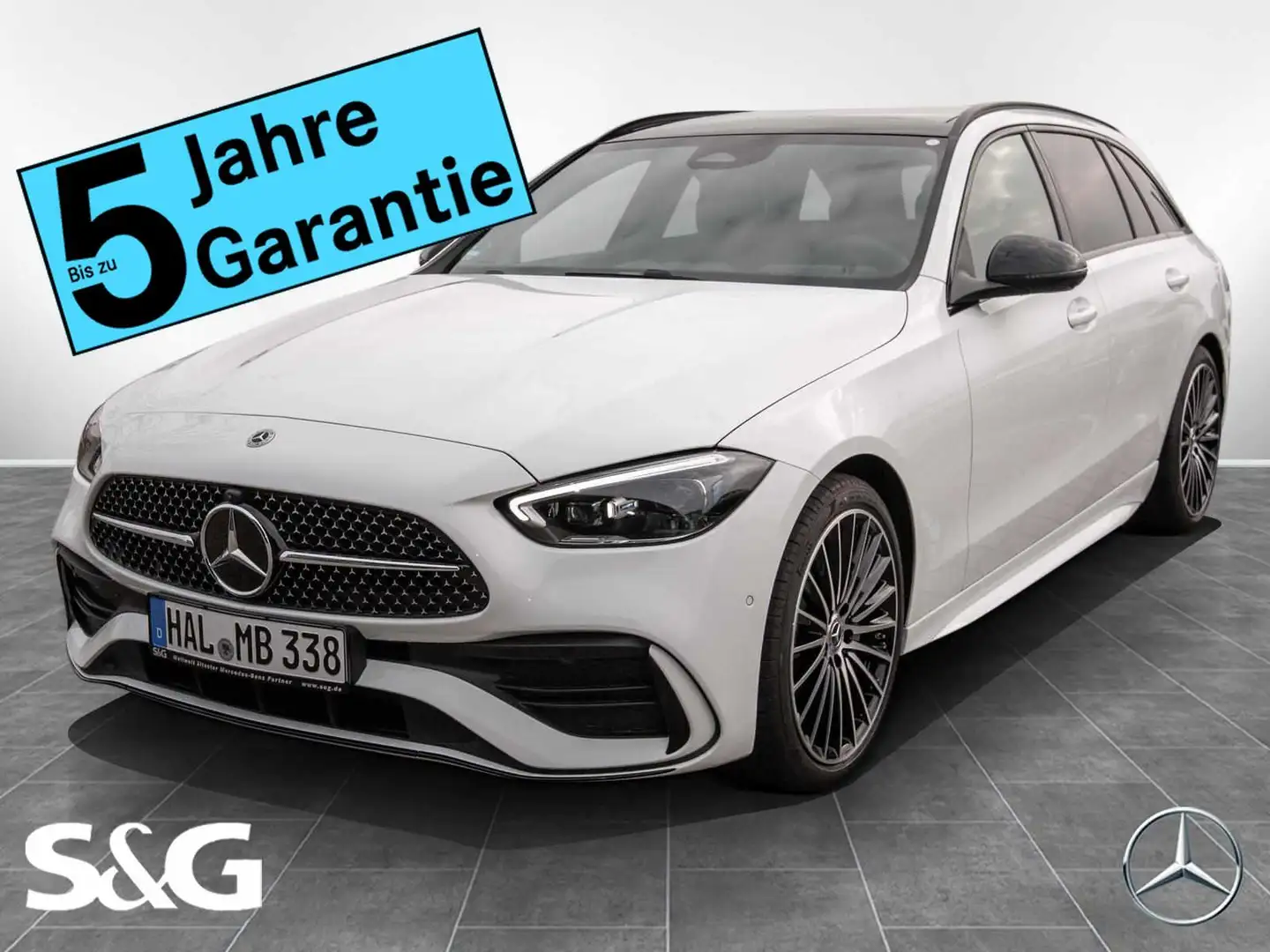 Mercedes-Benz C 220 d T AMG MBUX+360°+DIG-LED+Pano+AHK+Distron Weiß - 1
