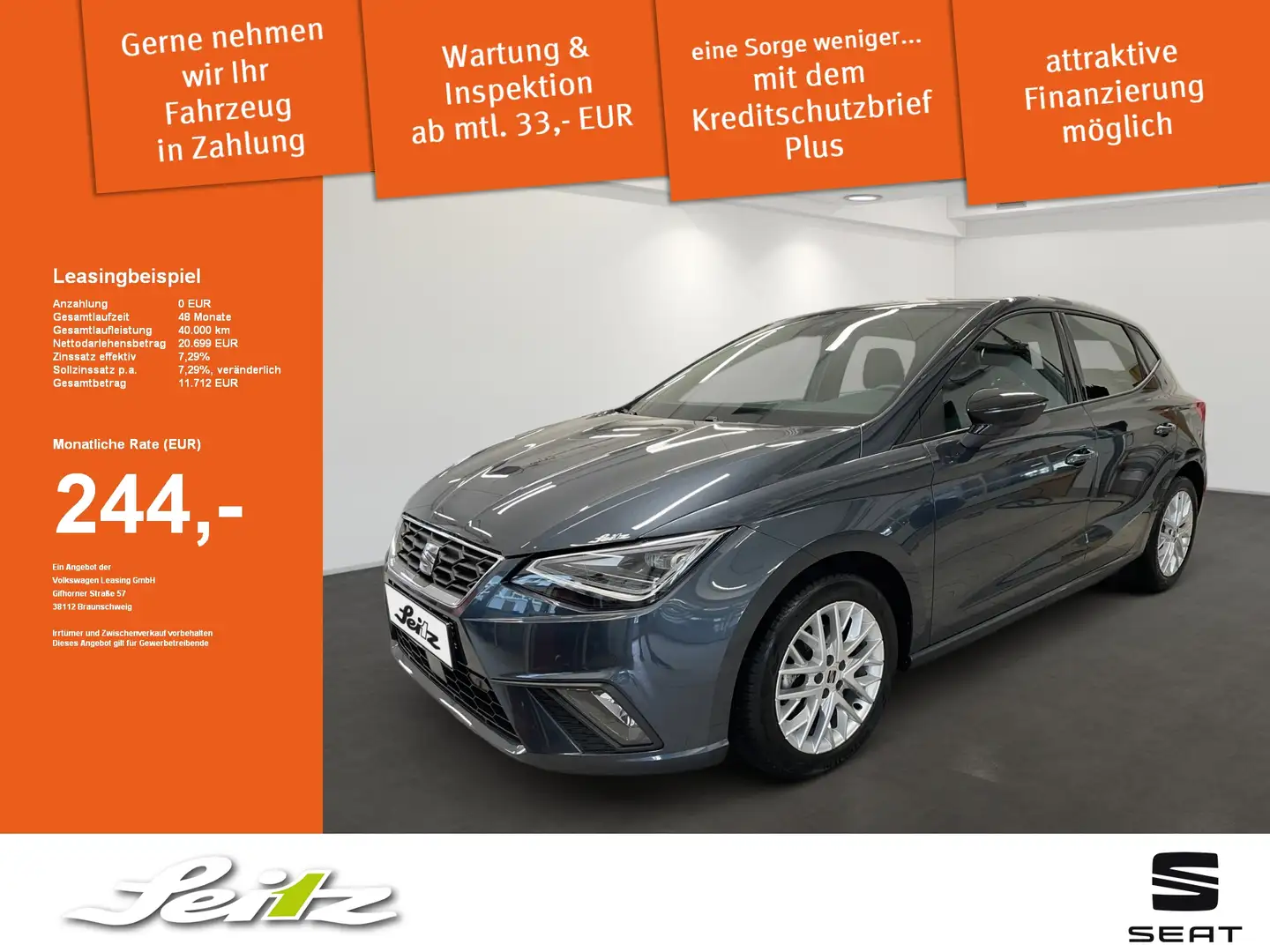 SEAT Ibiza 1.0 TSI FR *KAMERA*NAVI*SITZH* Gris - 1