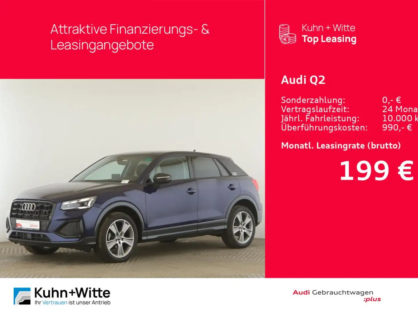 Audi Q2 35 TFSI advanced *AHK*PDC*Matrix*SHZ*MMI-Plus* Blau - 1