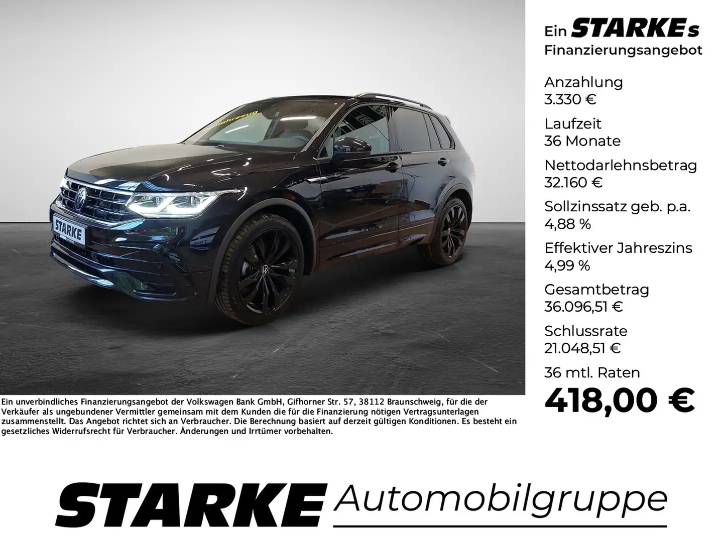 Volkswagen Tiguan 1.5 TSI DSG R-Line Black Style Schwarz - 1
