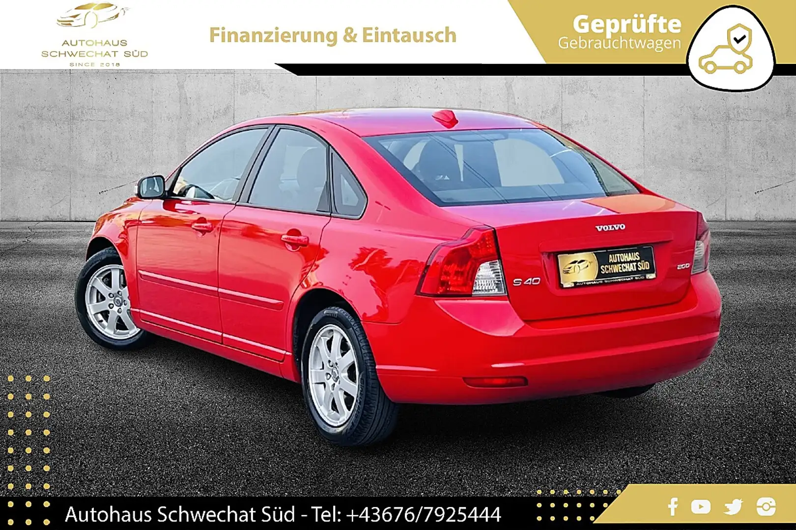 Volvo S40 2,0 D Momentum //1.BESITZ//PICKERL-04/2027//TOP... Rot - 2