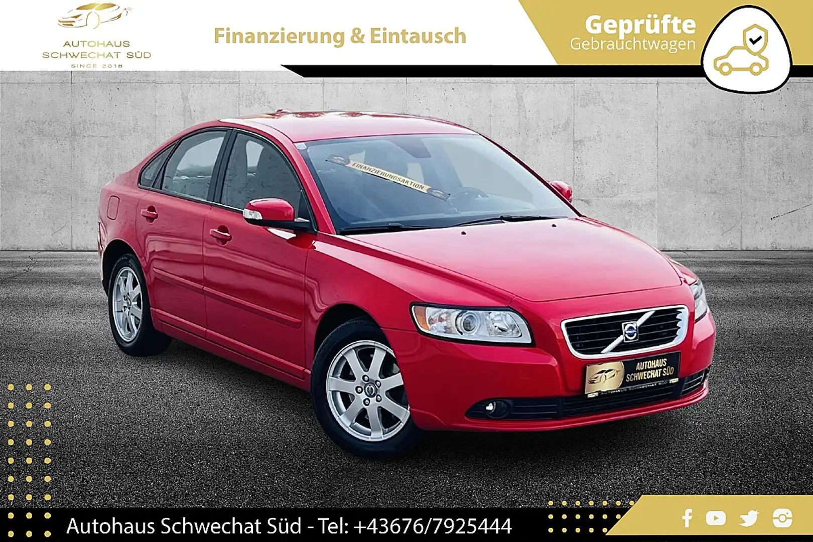 Volvo S40 2,0 D Momentum //1.BESITZ//PICKERL-04/2027//TOP... Rot - 1