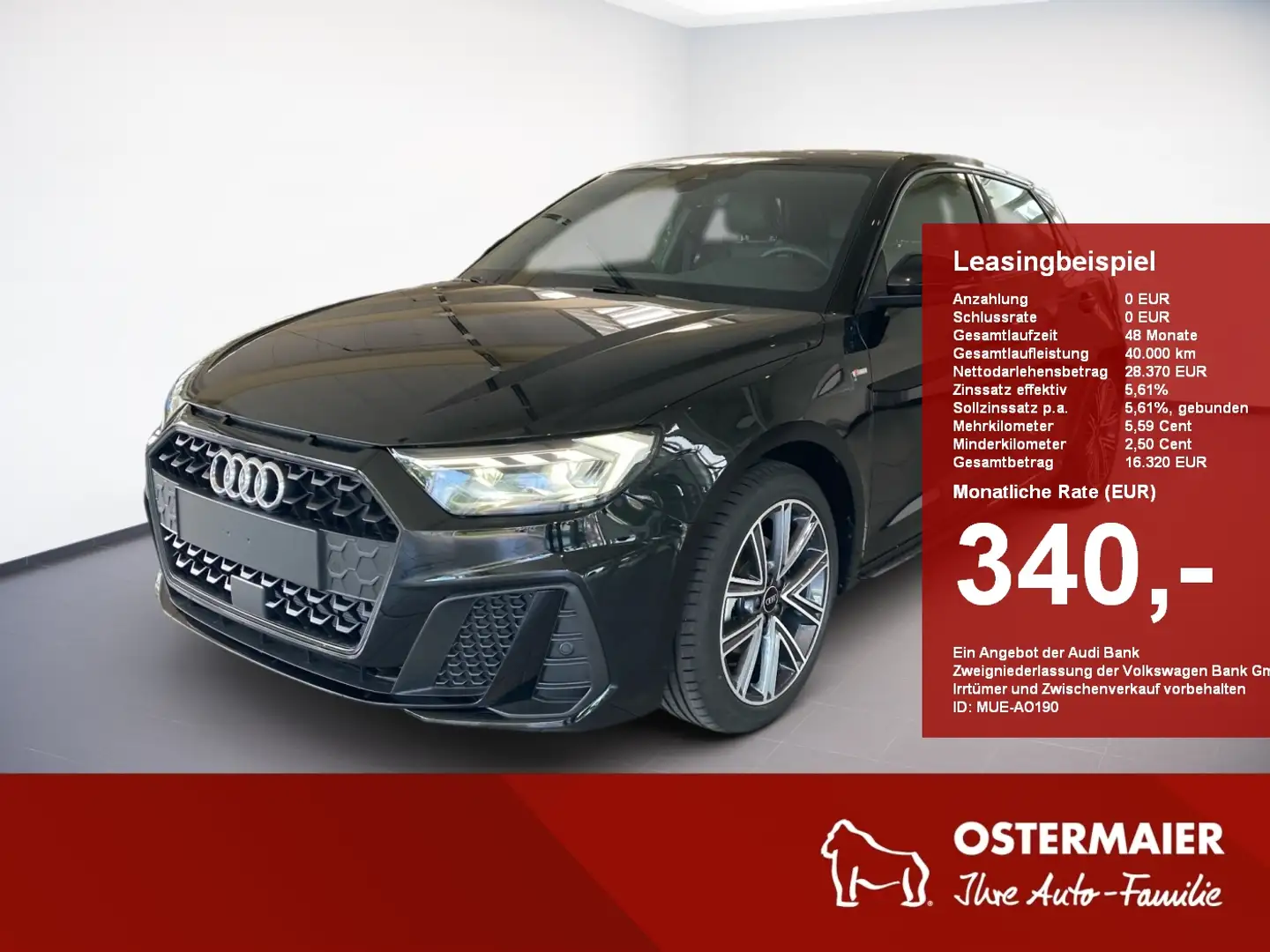 Audi A1 Sportback S line 30TFSI 116PS S tronic PDC.LED.SIT Schwarz - 1