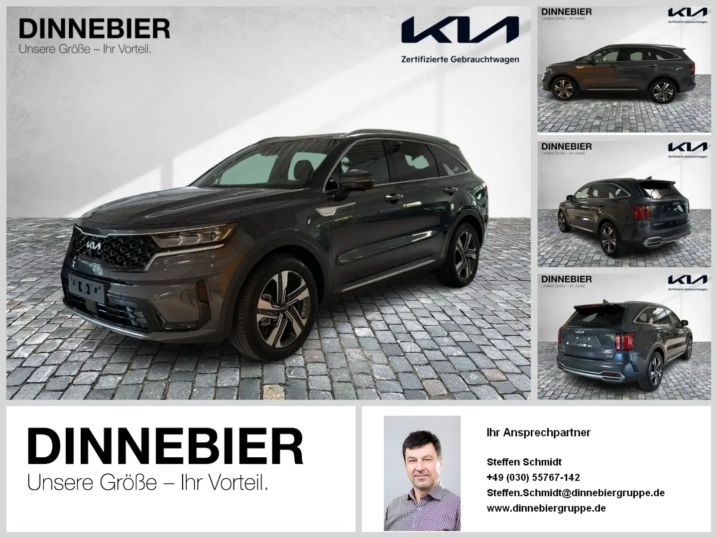 Kia Sorento 1.6T PHEV AWD AT6 PLAT NAPPA GD HUD 360 Gri - 1