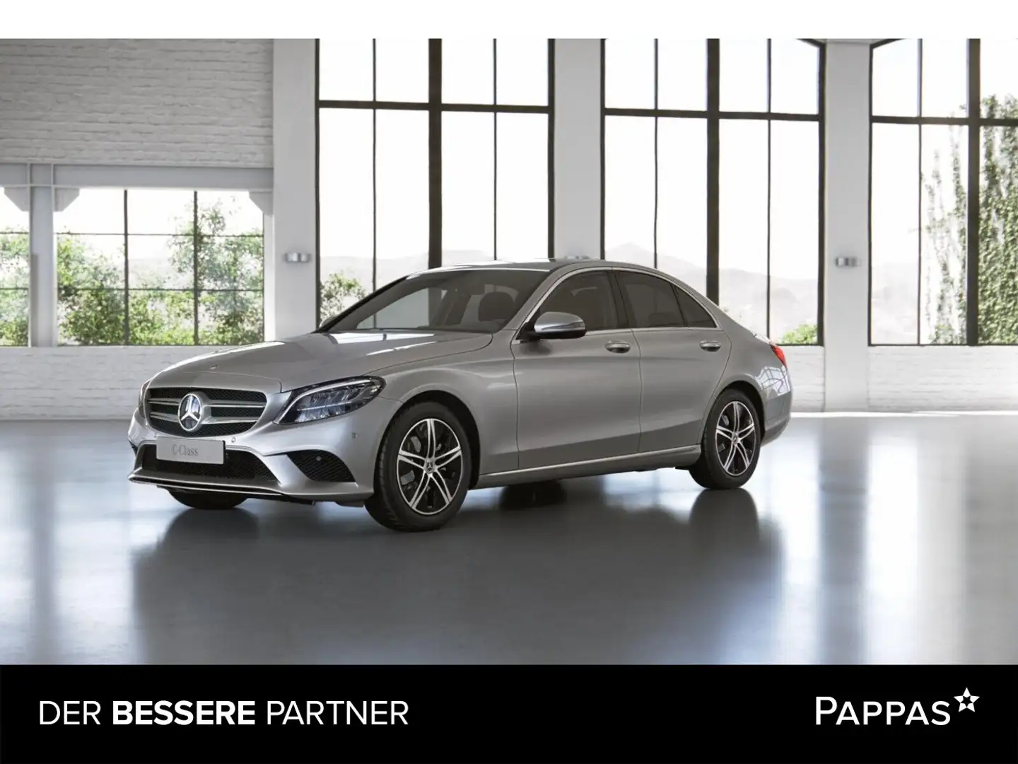Mercedes-Benz C 180 PTS Cam Distr Navi AHK LED SHZ Keyl Silber - 1