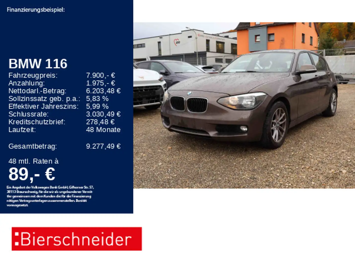 BMW 116 i KETTE NEU AHK SHZ Brun - 1