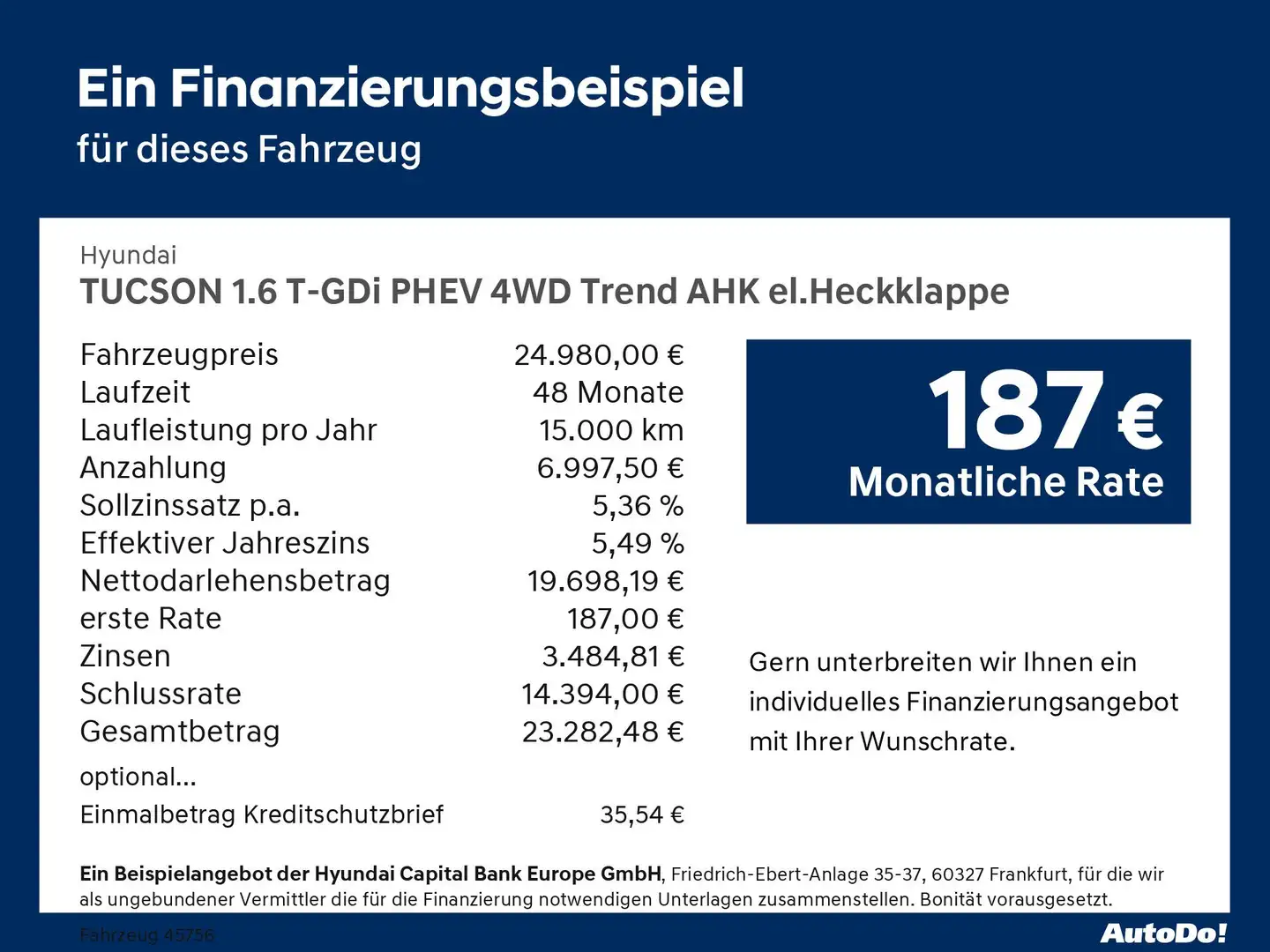 Hyundai TUCSON 1.6 T-GDi PHEV 4WD Trend AHK el.Heckklappe Gris - 2