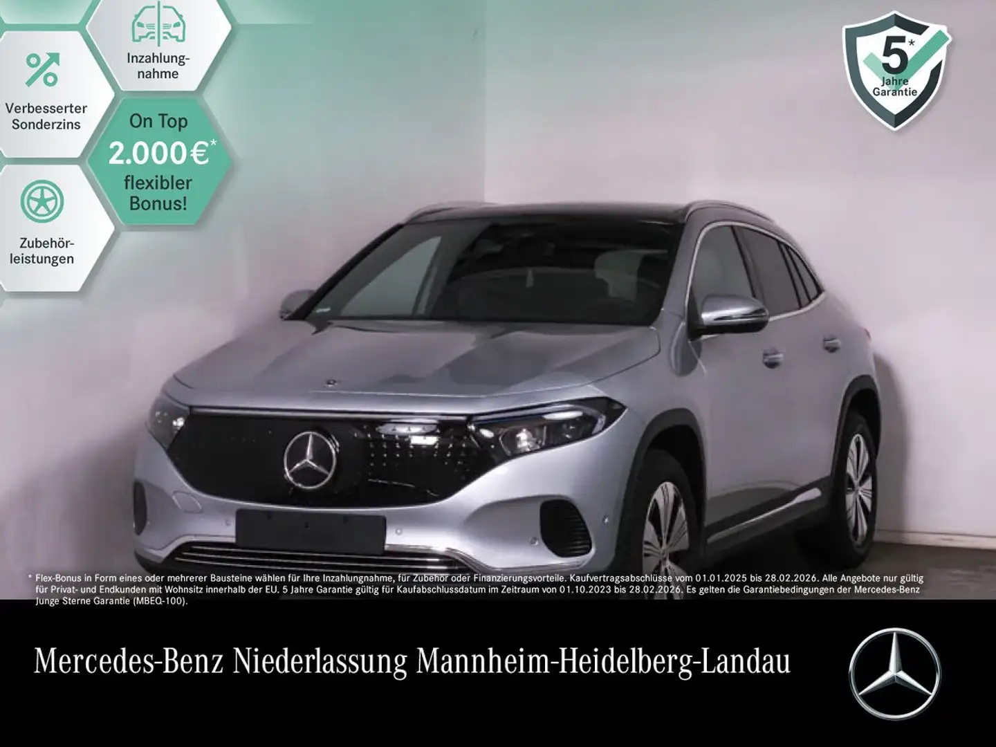 Mercedes-Benz EQA 250 PROG+PLUS-PAKET+PANO+360+KEYLESS+SPUR Plateado - 1