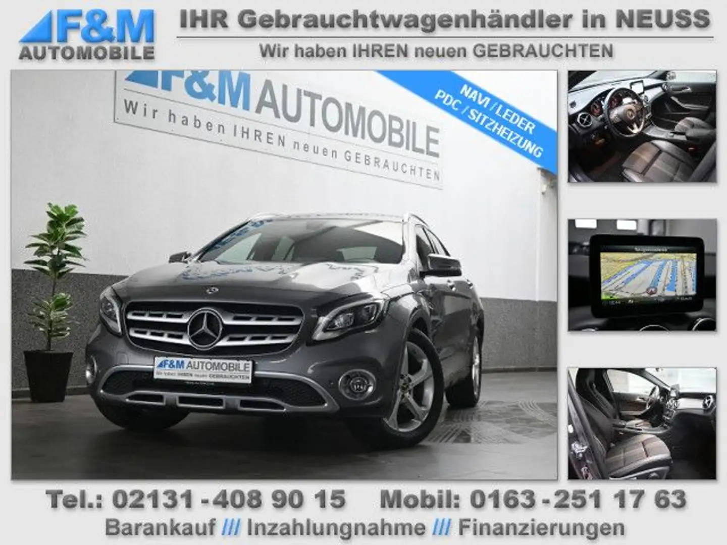 Mercedes-Benz GLA 220 4MATIC DCT Urban Leder Navi LED Kamera Grau - 1