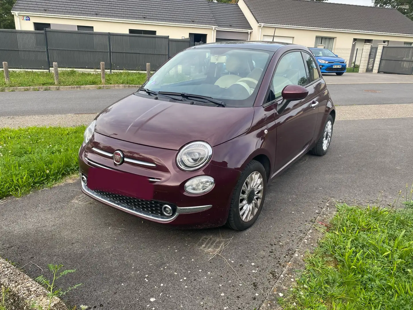 Fiat 500 1.2 69 ch Lounge Fioletowy - 1