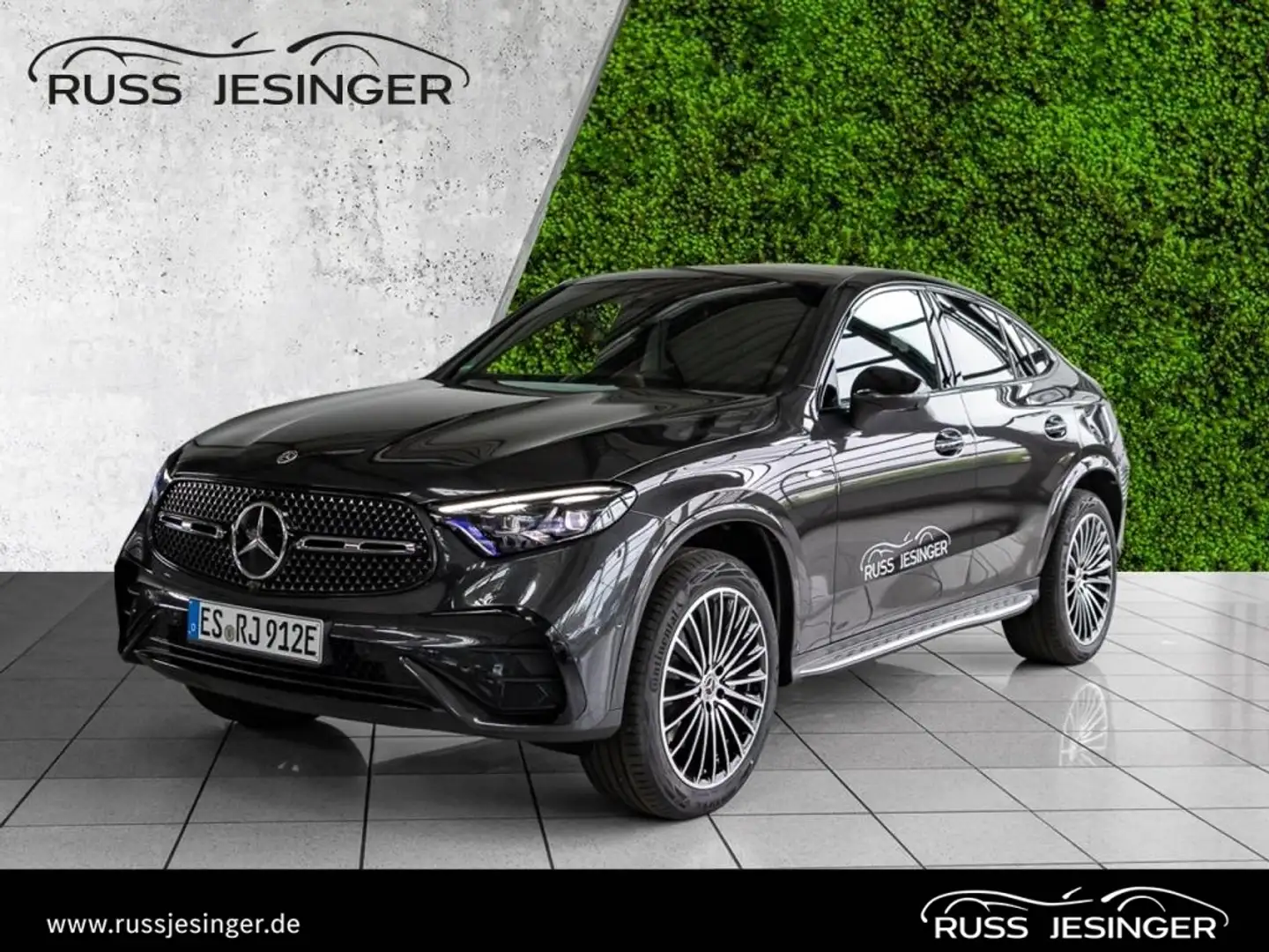 Mercedes-Benz GLC 300 de 4M Coupé AMG Line*AHK*Distr*360*Pano* Gris - 1