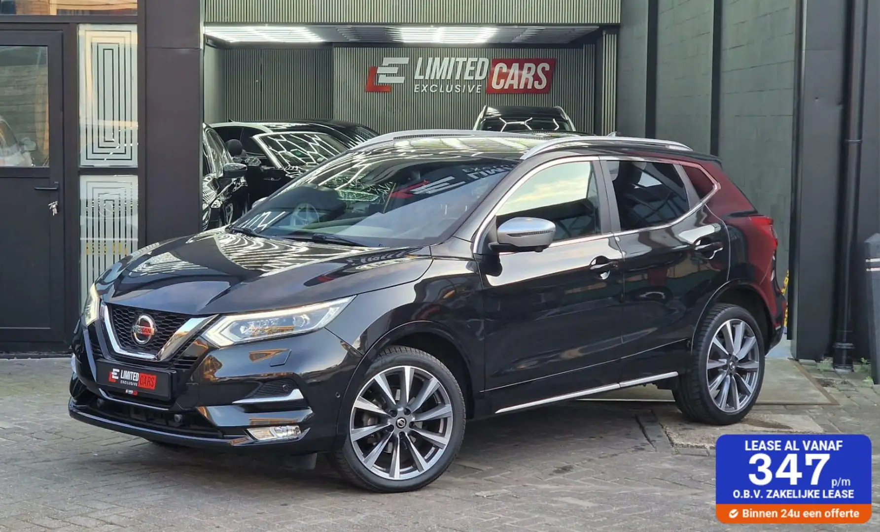 Nissan Qashqai 1.3 DIG-T Tekna+, Pano, Leder, Zwart - 1