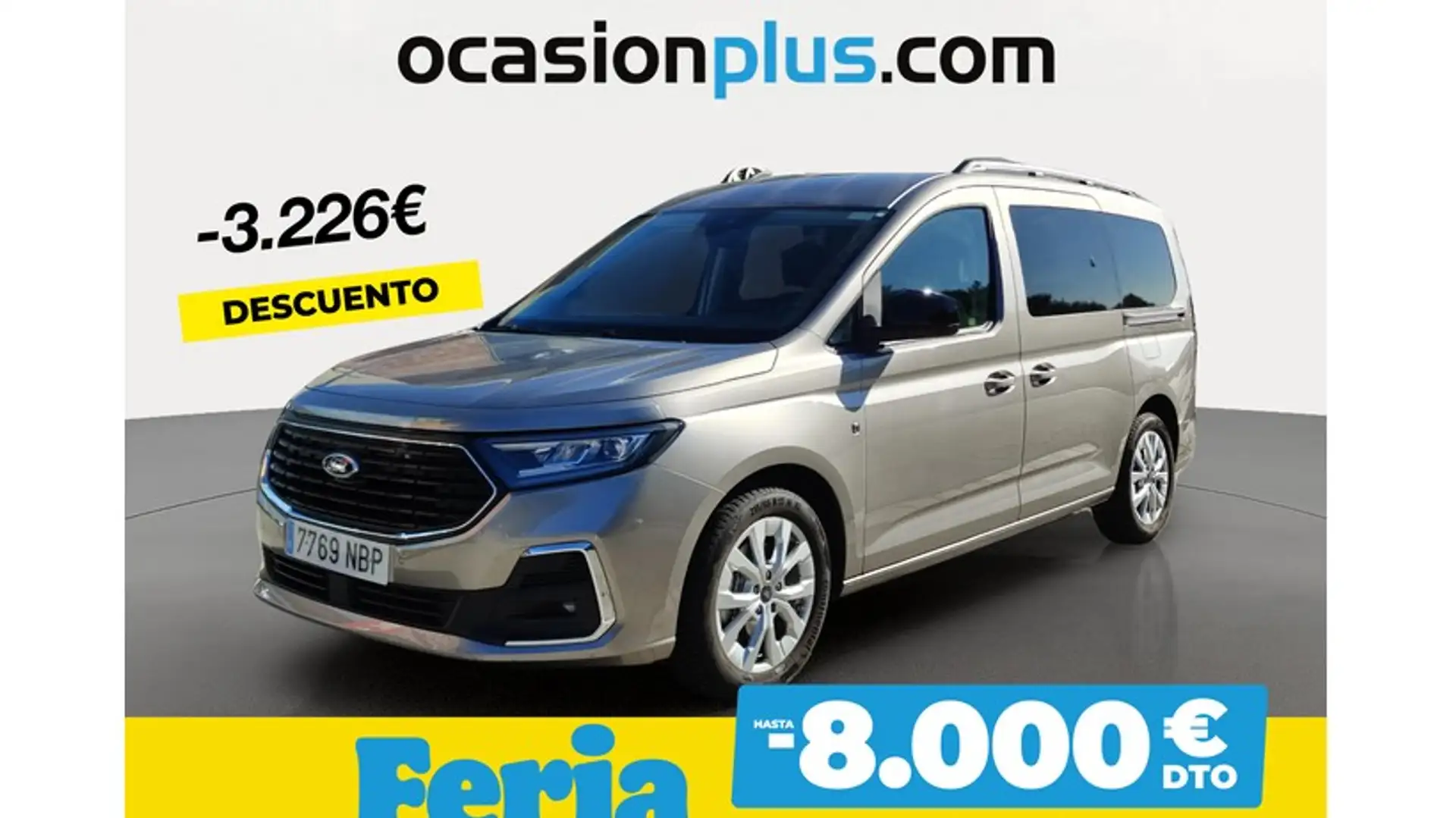 Ford Tourneo Connect Grand 2.0 Ecoblue LWB L2 Titanium 122 Aut. Gris - 1