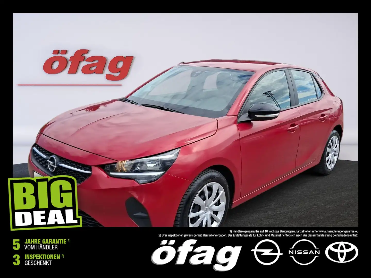 Opel Corsa 1.2 Edition SHZ+Fernlichtass.+PDC Rouge - 1