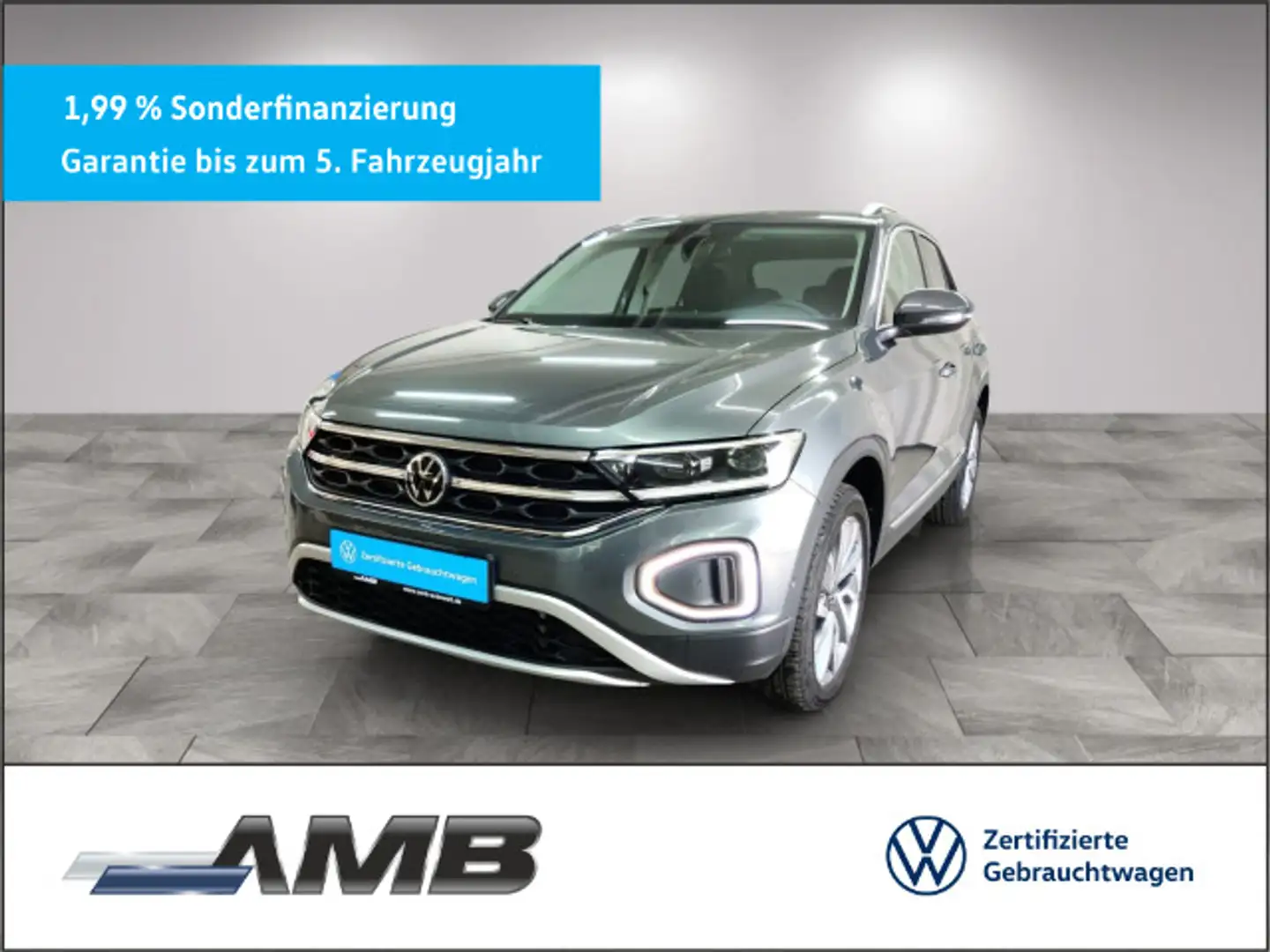 Volkswagen T-Roc Style 2.0 TDI Matrix/Pano/Standhz/03.29Gar Grau - 1