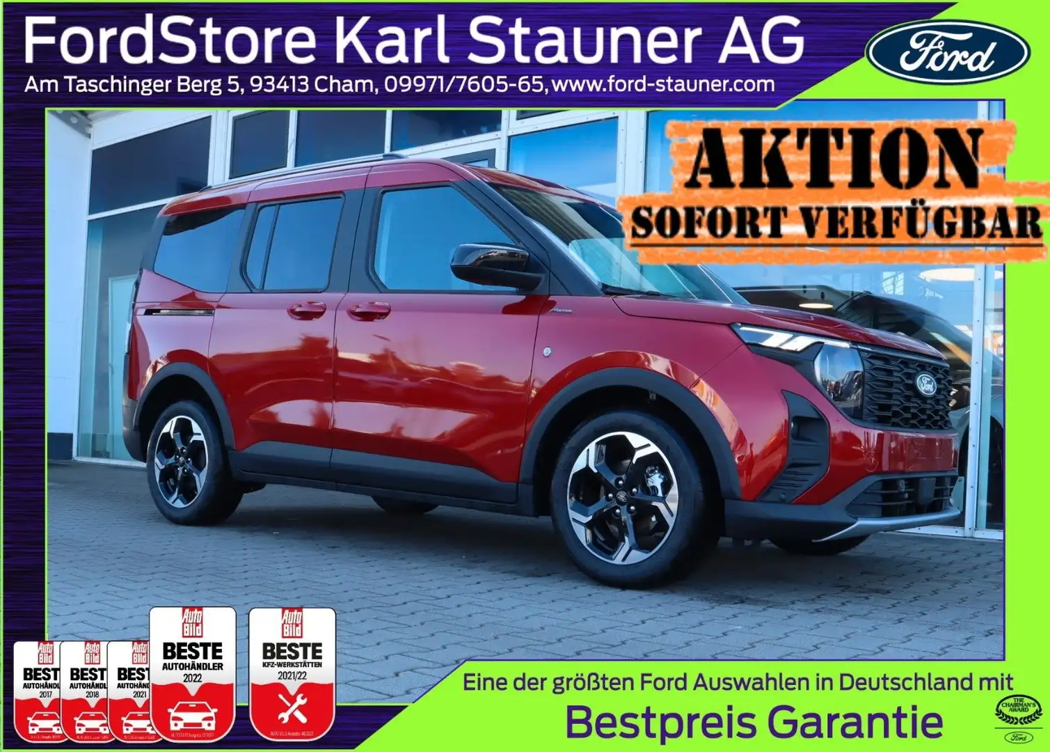 Ford Tourneo Courier Active 4,99% FIN* Червоний - 1