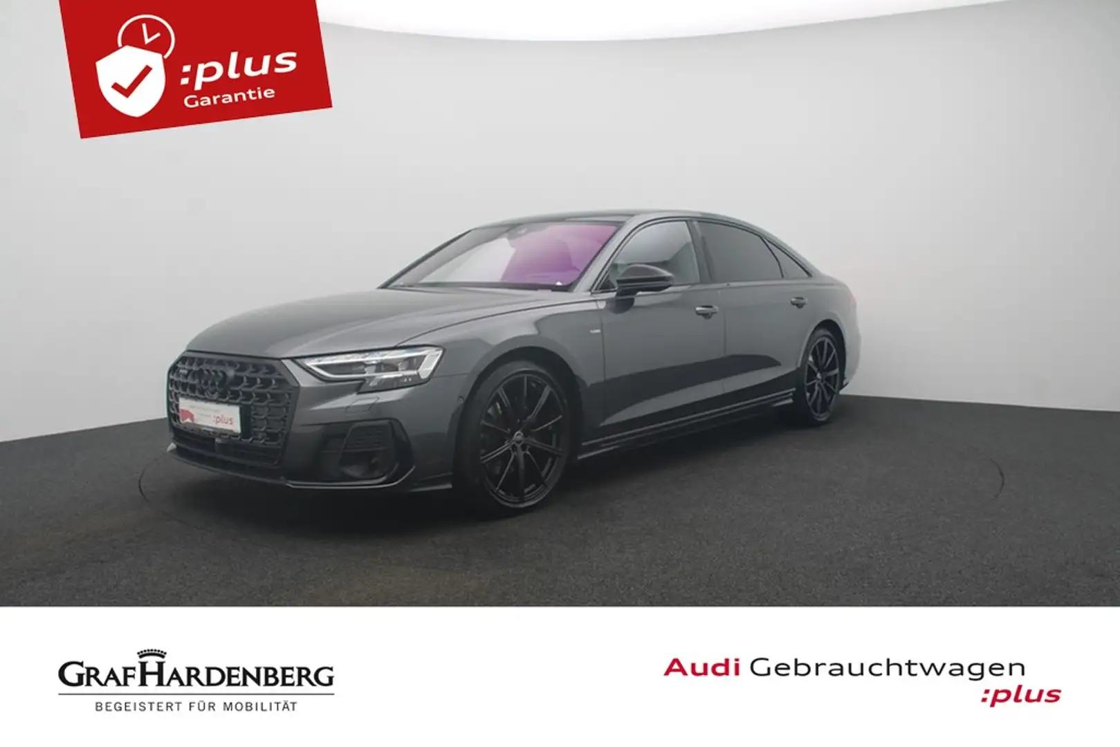 Audi A8 L 50 TDI quattro S line Matrix Navi Pano HuD Gris - 1