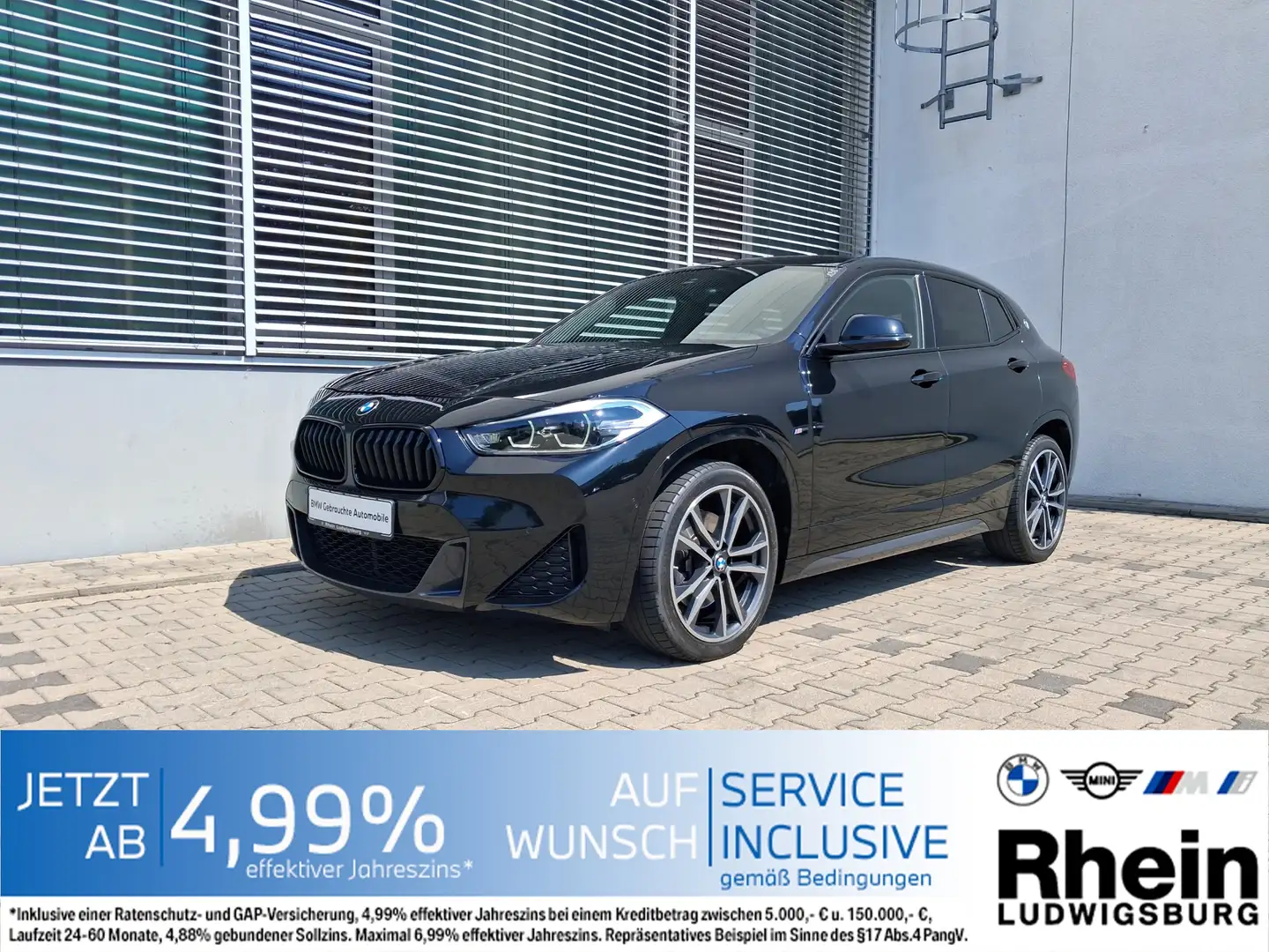 BMW X2 SDrive20d M Sport LED Navi DrivAs AHK Lichtpa Noir - 1
