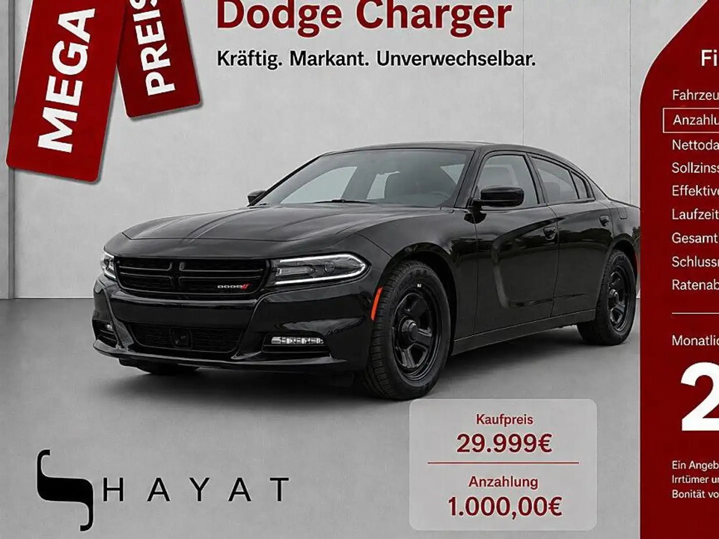Dodge Charger Schwarz - 1