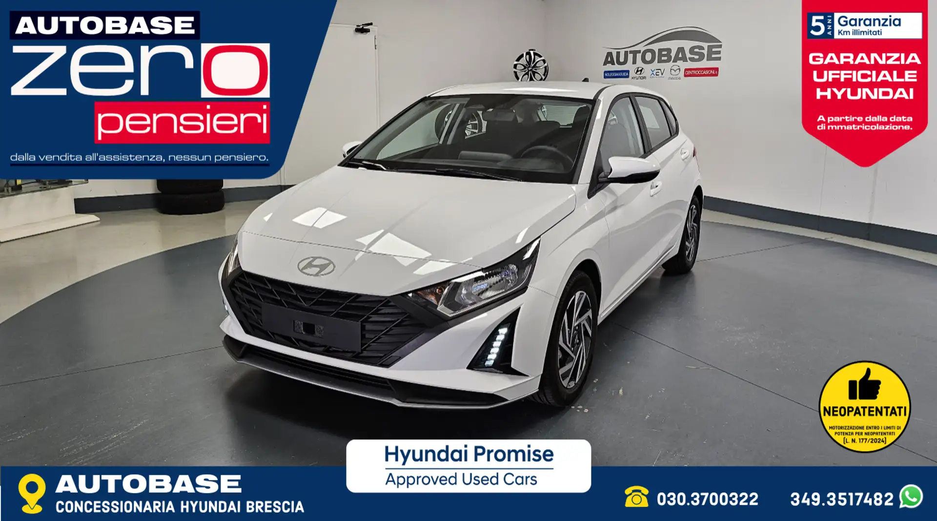 Hyundai i20 1.2 Gpl Connectline 78cv mt Bianco - 1