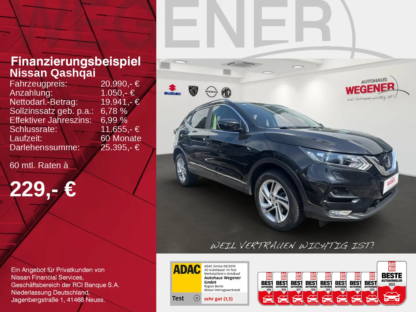 Nissan Qashqai QASHQAI 1.3 AT ACENTA / KAMERA / ALU / PANO Schwarz - 2