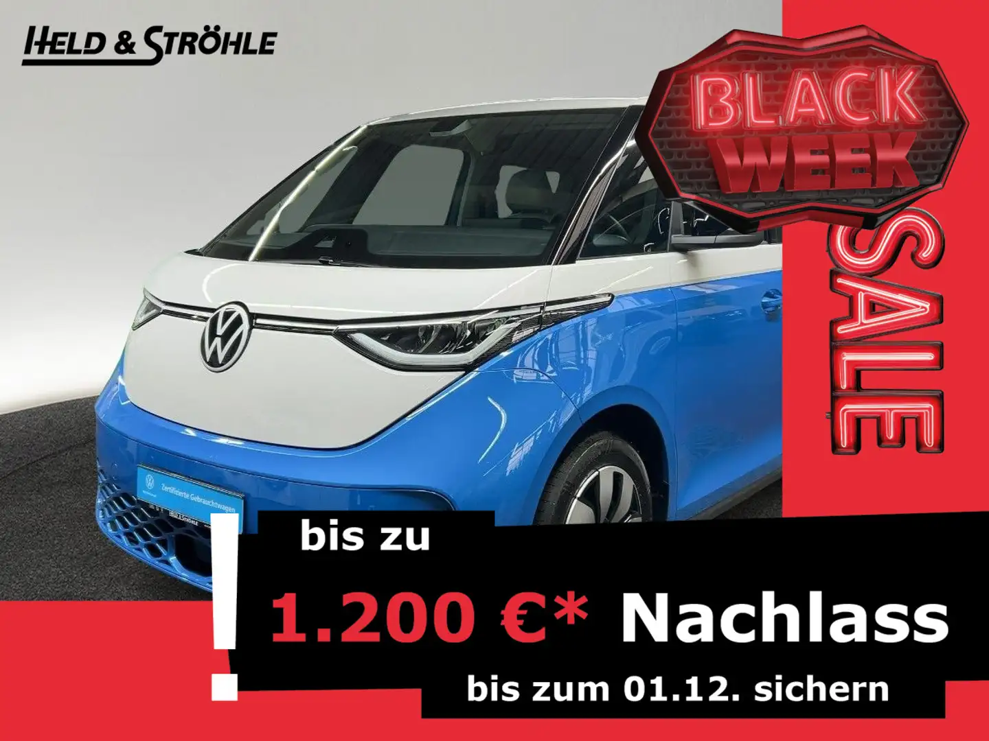 Volkswagen ID. Buzz ID.Buzz Pro 210 kW AHK FLEXBOARD MASSAGE IDA KAM Blauw - 1
