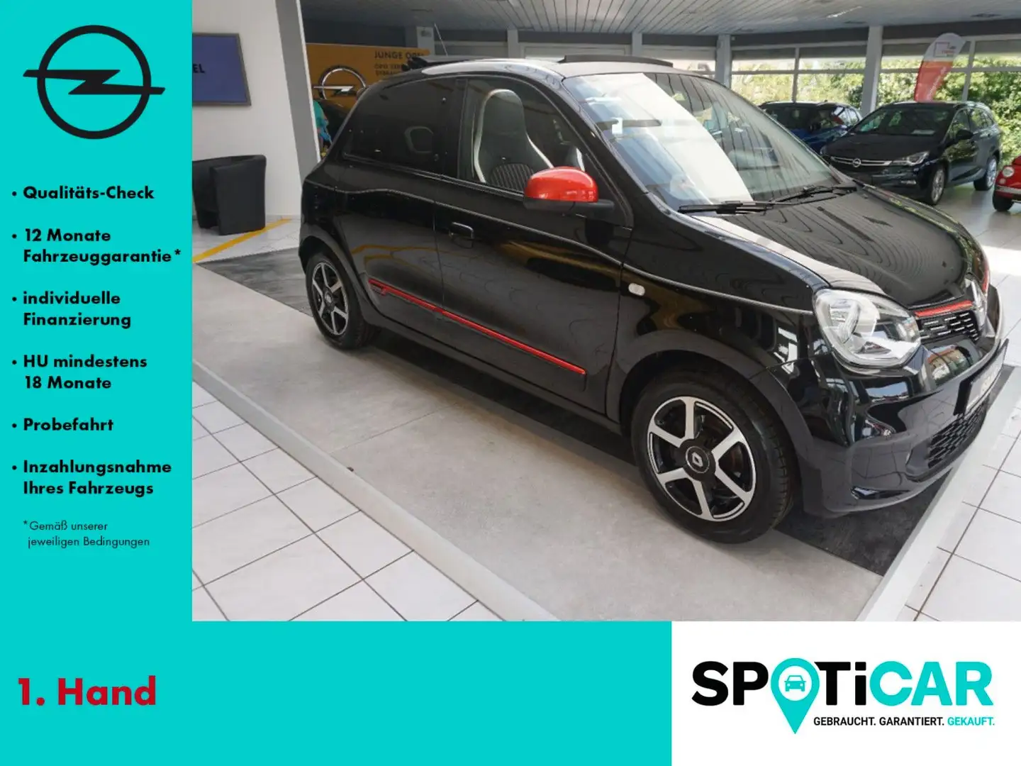 Renault Twingo Intens FALTDACH, KLIMAAUTOMATIK, PDC, BC Noir - 1