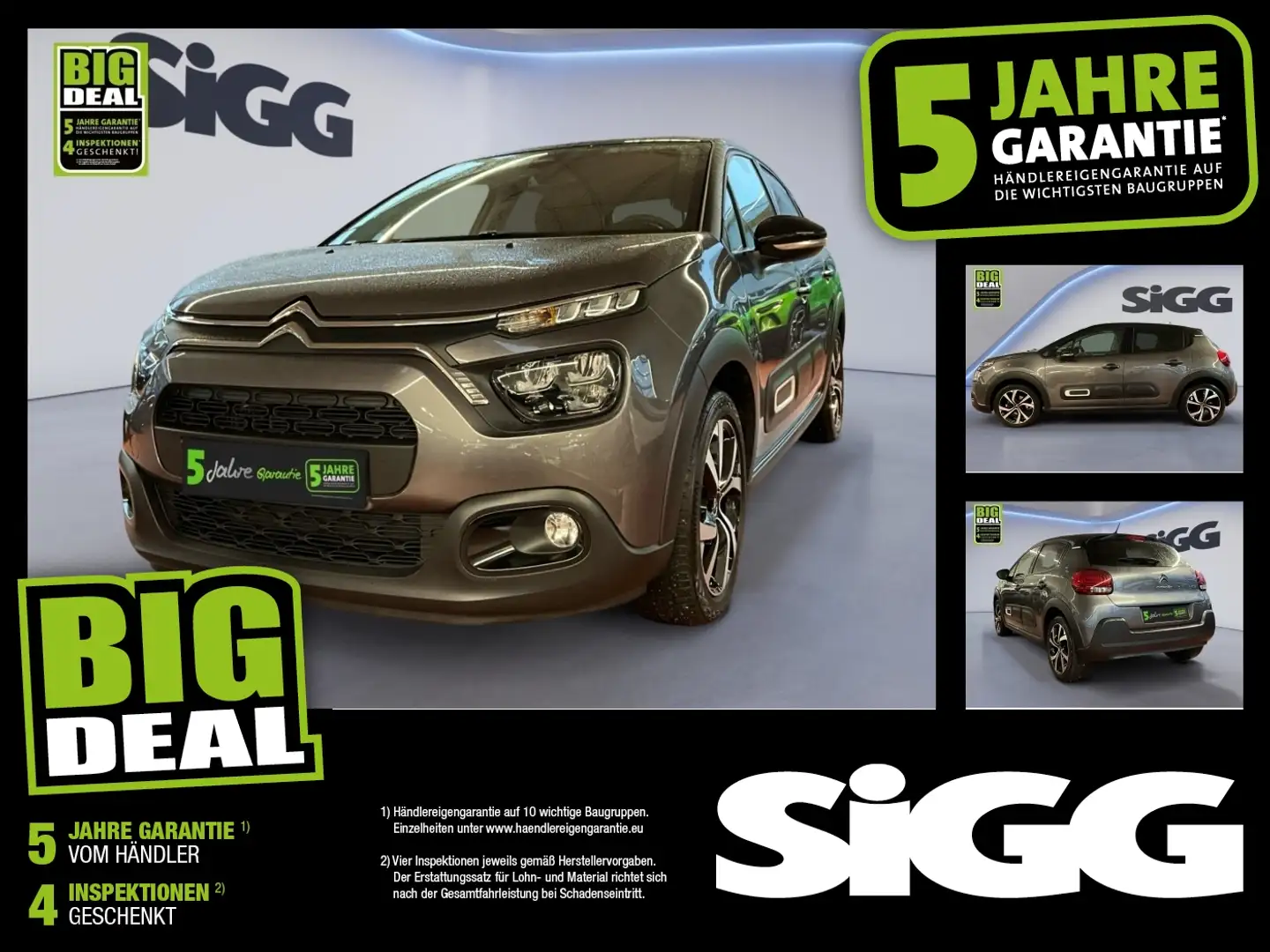 Citroen C3 1.2 Benzin Shine Automatik Navi Rückfahkamera Grau - 1