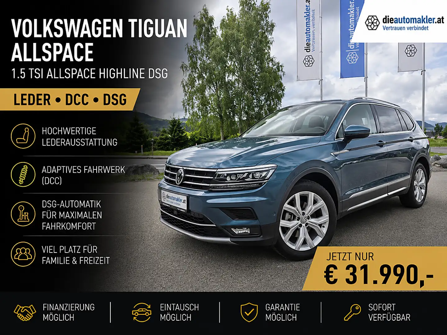 Volkswagen Tiguan Allspace Highline DSG | Leder | DCC | DSG Blau - 1