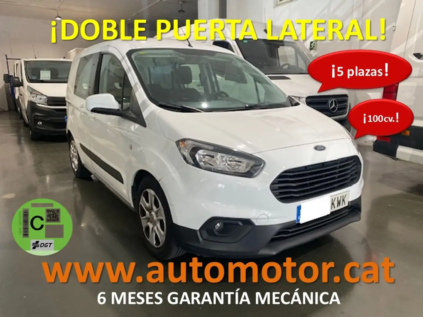 Ford Transit Courier Kombi 1.5TDCi Trend 95 Blanc - 1