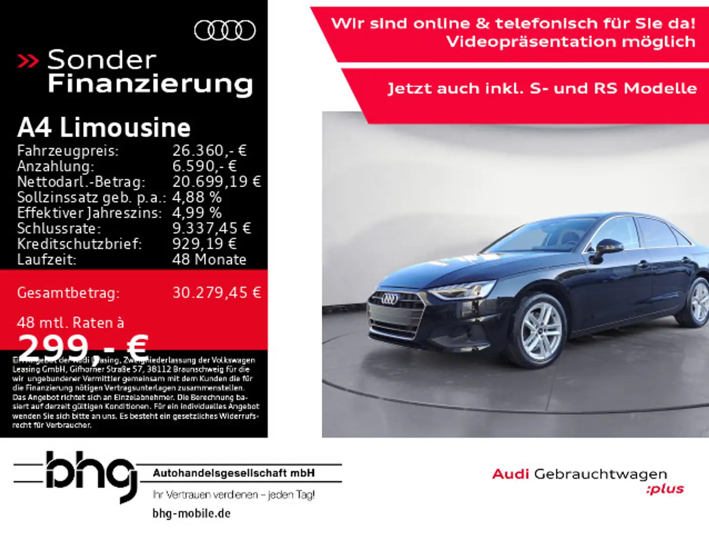 Audi A4 30 TDI 100(136) kW(PS) Nero - 1