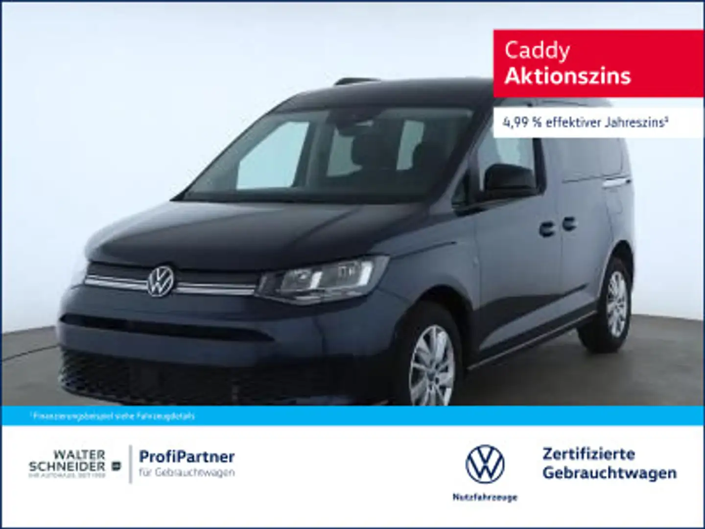 Volkswagen Caddy 1.5 l TSI DSG Life AHK ACC Navi RFK SHZ Blau - 1